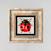 Quadro Decorativo em Pedra Natural com Moldura de Madeira - Impressão UV Multicolor 20x20cm