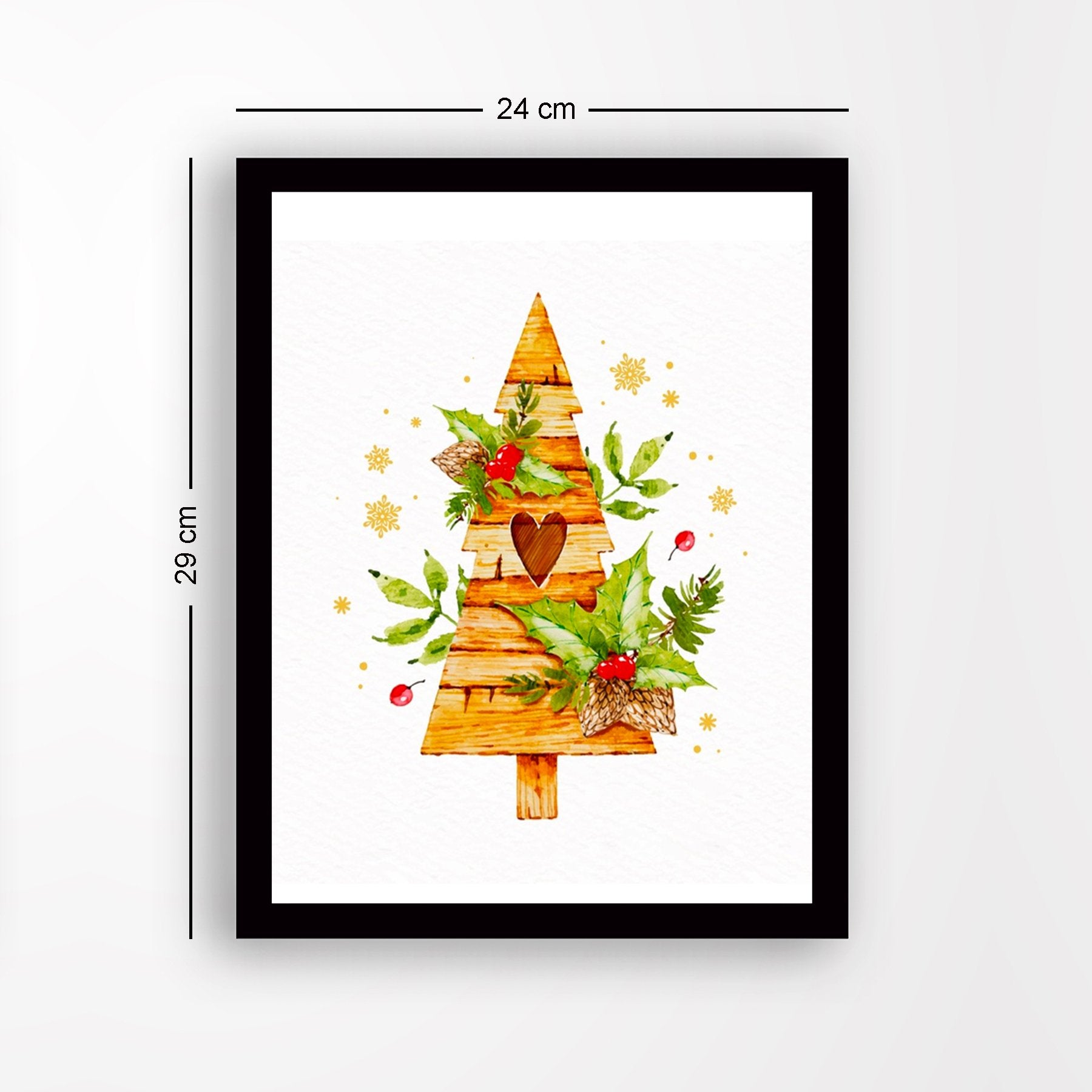 SC035 Quadro Decorativo em MDF com Moldura, Multicolor, 24x29 cm, Impressão UV, Antibacteriano