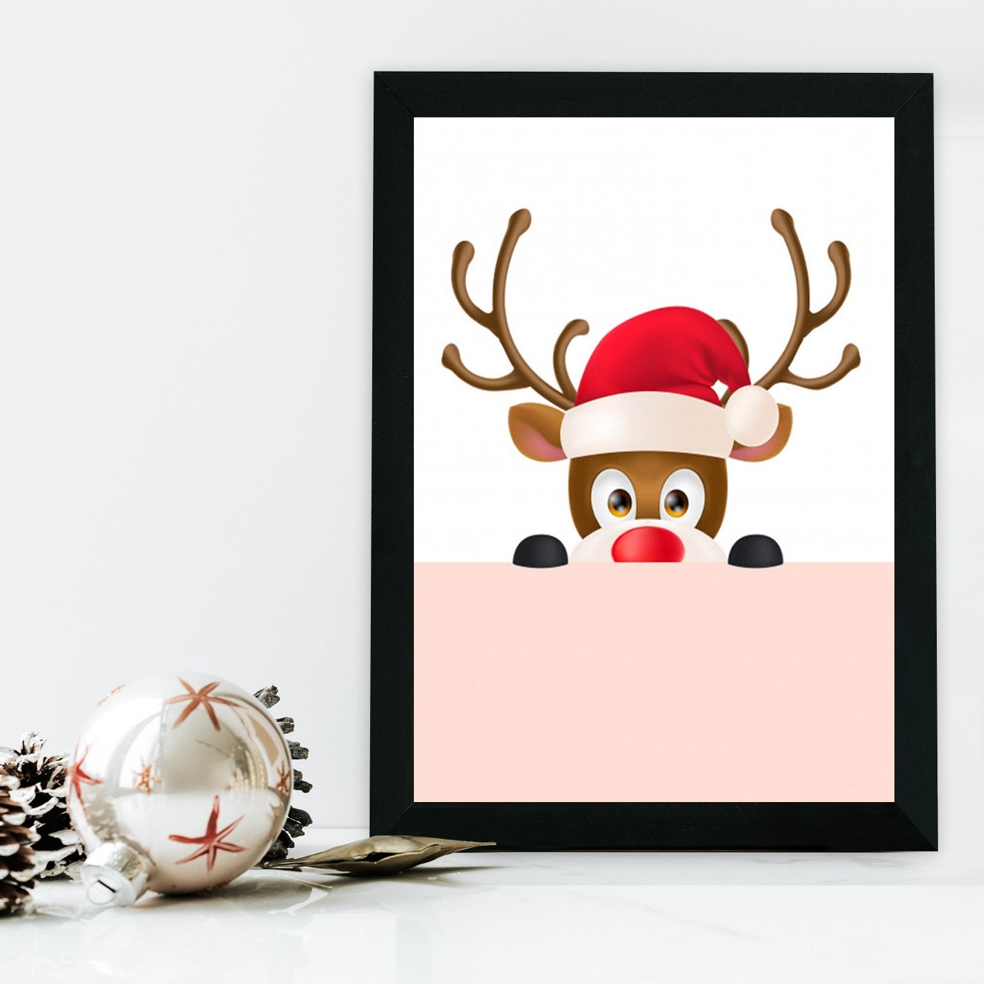 Quadro Decorativo em MDF com Moldura, Multicolor, 24x29 cm, Impressão UV, Antibacteriano (SC1)