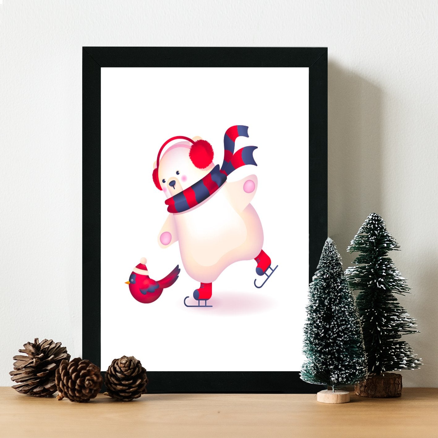 Quadro Decorativo em MDF com Moldura, Multicolor, 24 x 29 cm, Impressão UV, Antibacteriano, Pronto a Pendurar | SC18302