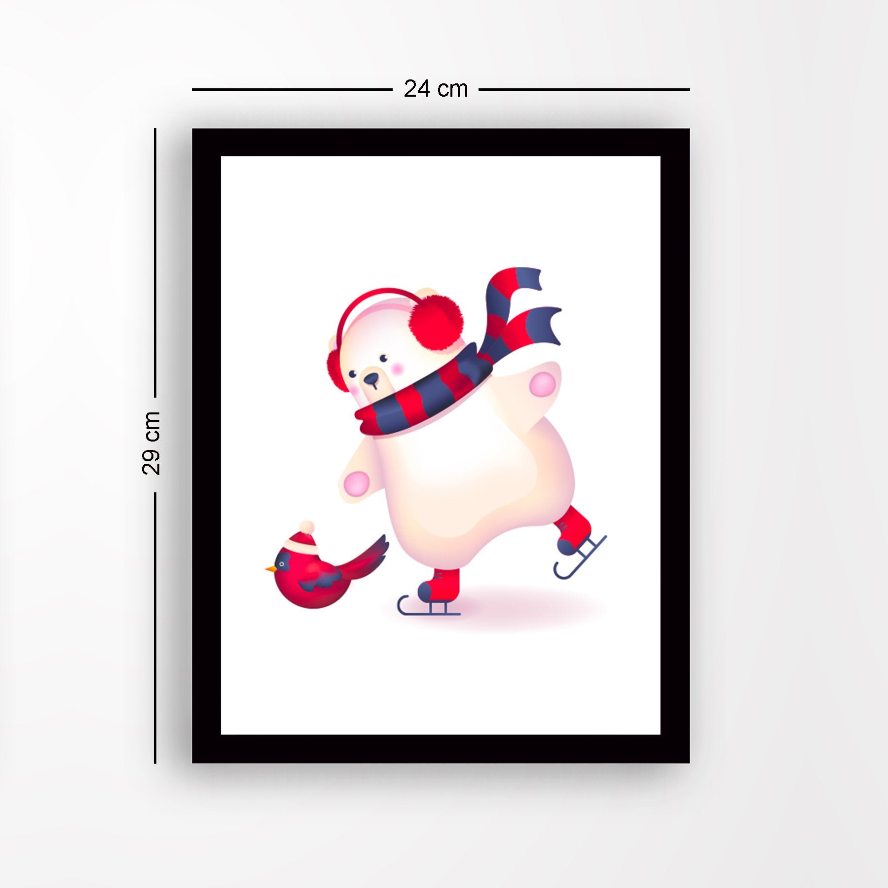 Quadro Decorativo em MDF com Moldura, Multicolor, 24 x 29 cm, Impressão UV, Antibacteriano, Pronto a Pendurar | SC18302