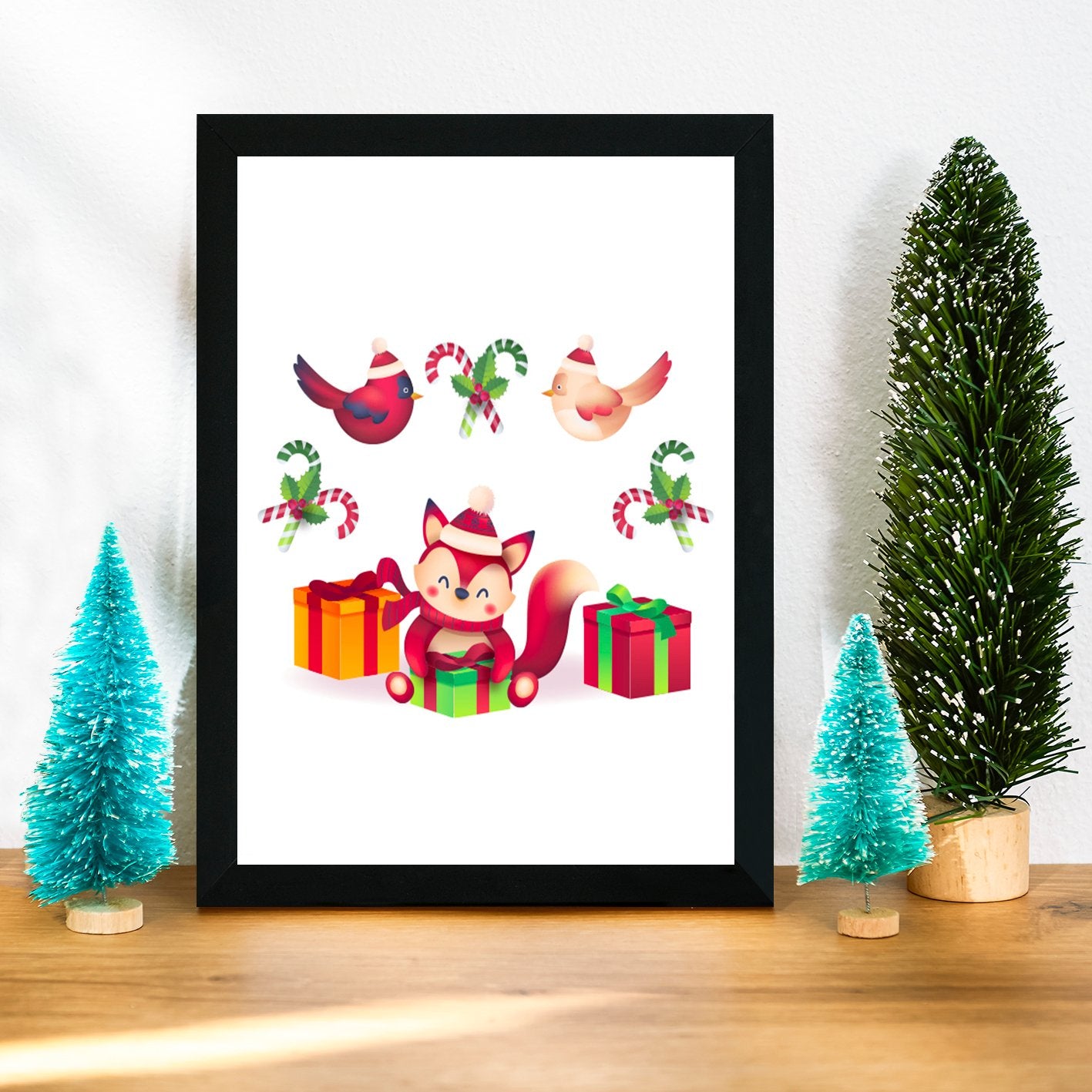 Quadro Decorativo em MDF com Moldura 24x29 cm Multicolor | Impressão UV Antibacteriano | Pronto a Pendurar — SC18303