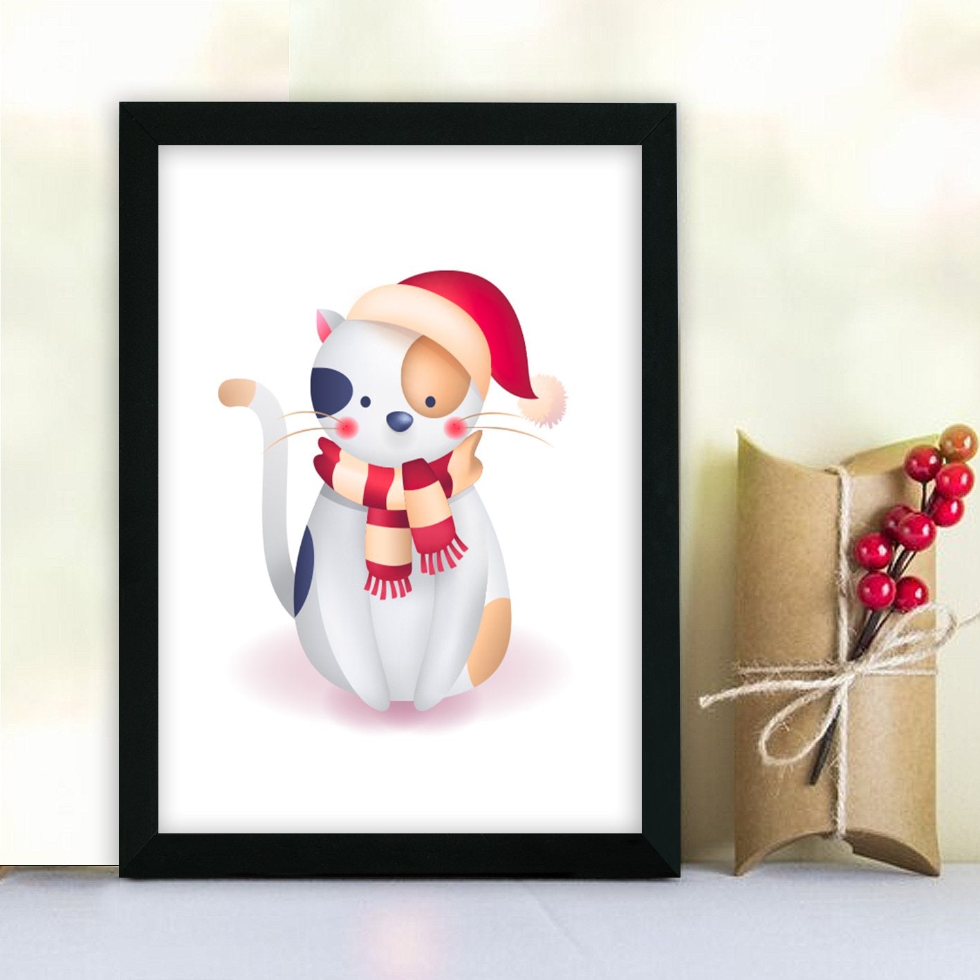 Quadro Decorativo em MDF com Moldura, Multicolor, 24 x 29 cm, Impressão UV, Antibacteriano, Pronto a Pendurar