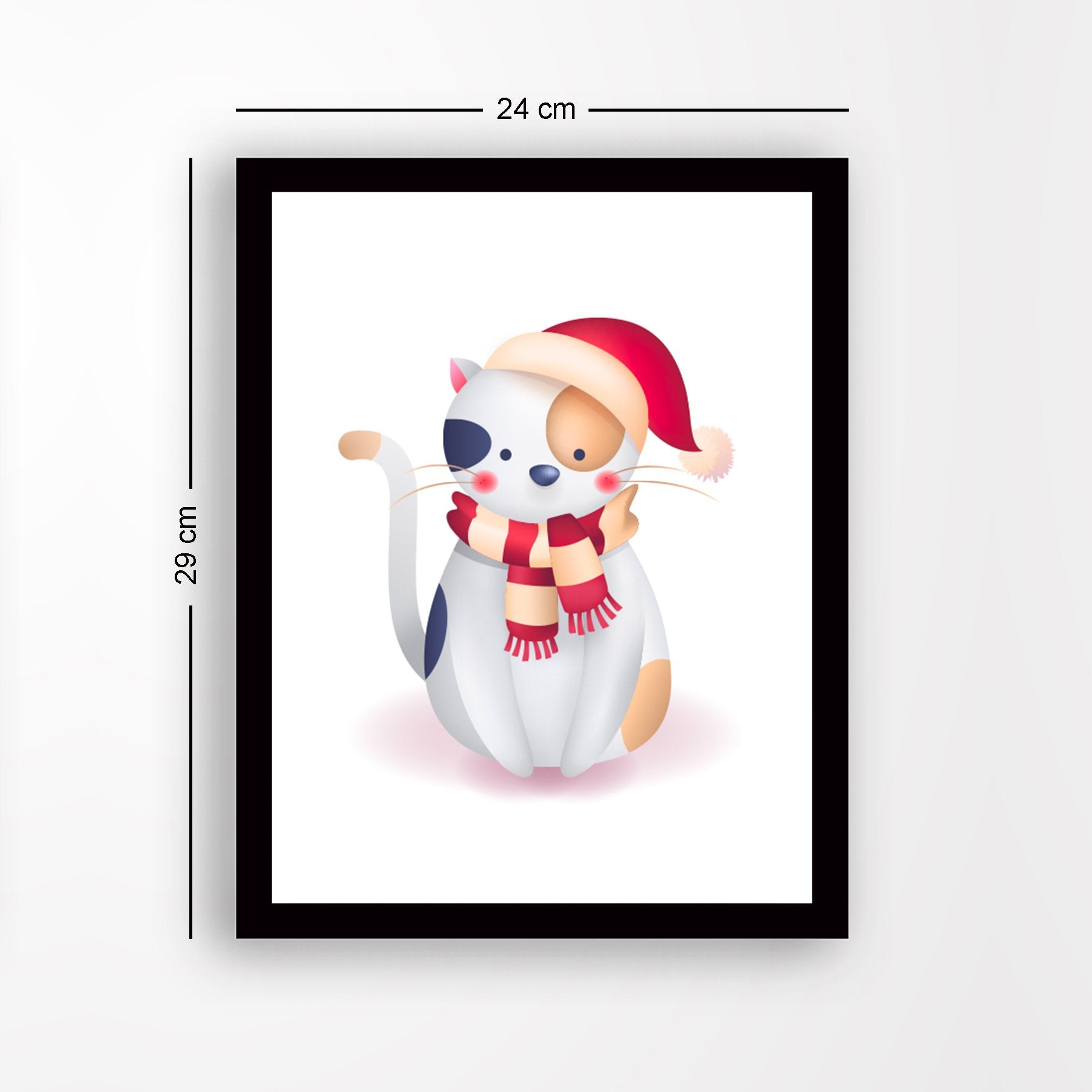 Quadro Decorativo em MDF com Moldura, Multicolor, 24 x 29 cm, Impressão UV, Antibacteriano, Pronto a Pendurar