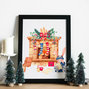 Quadro Decorativo em MDF com Moldura (24 x 29 cm), Multicolor – Impressão UV, Antibacteriano, Pronto a Pendurar