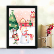 Quadro Decorativo com Moldura em MDF, Multicolor, 24 x 29 cm, Impressão UV, Antibacteriano