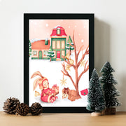 Quadro Decorativo com Moldura em MDF Multicolor 24 x 29 cm – Impressão UV, Antibacteriano, pronto a pendurar