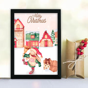 Quadro Decorativo em MDF com Moldura, Multicolor, 24 x 29 cm, Impressão UV, Antibacteriano