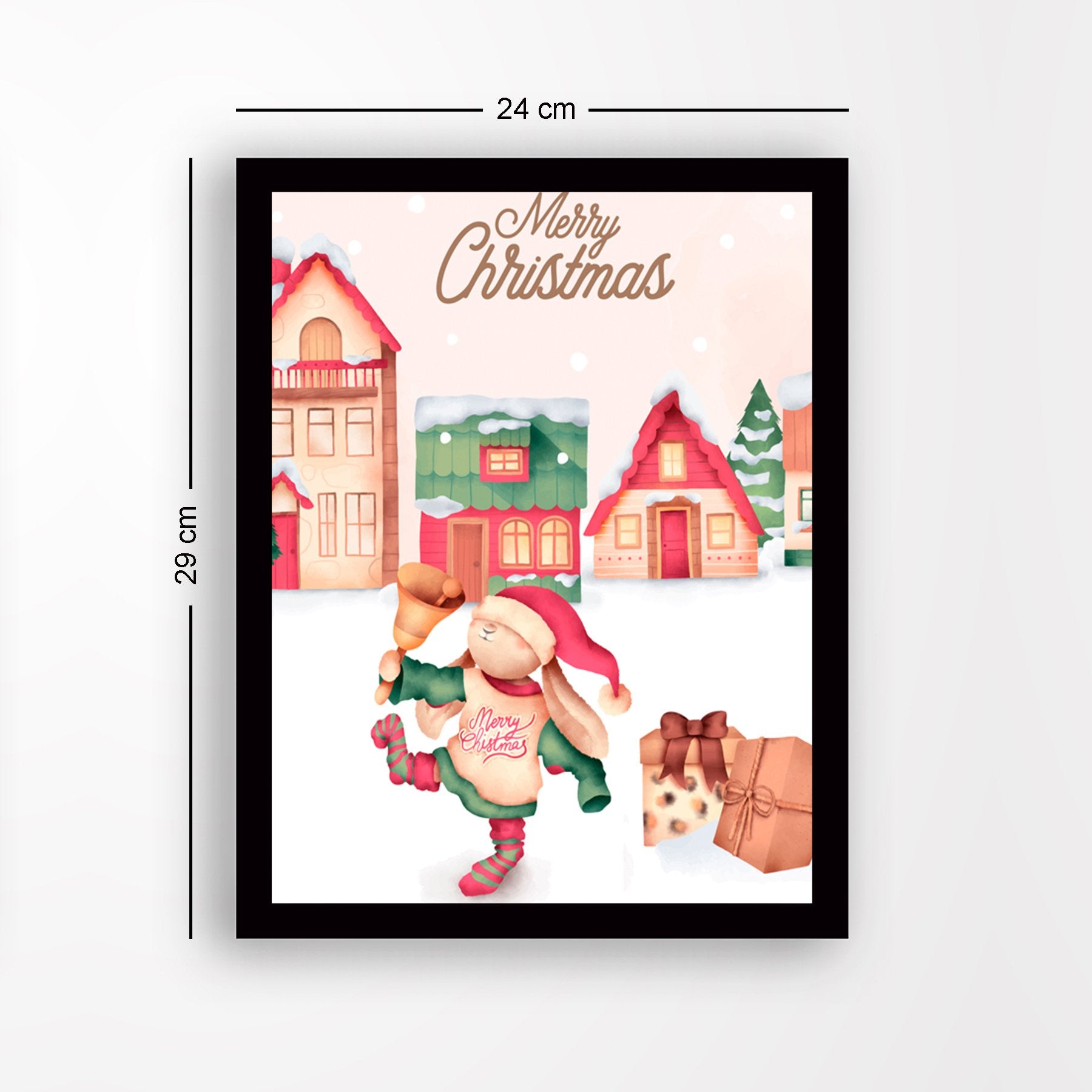 Quadro Decorativo em MDF com Moldura, Multicolor, 24 x 29 cm, Impressão UV, Antibacteriano