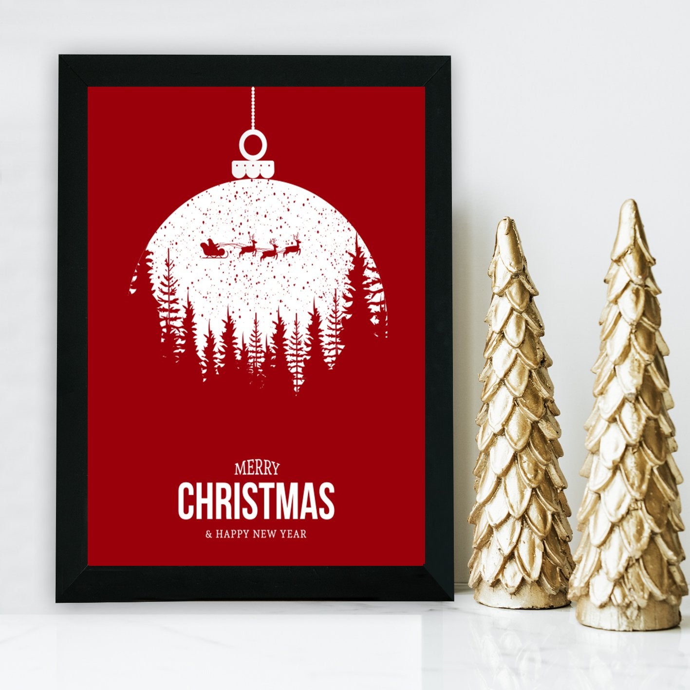 Quadro Decorativo Moldurado em MDF, Multicolor, 24x29 cm, Impressão UV, Antibacteriano — SC2015