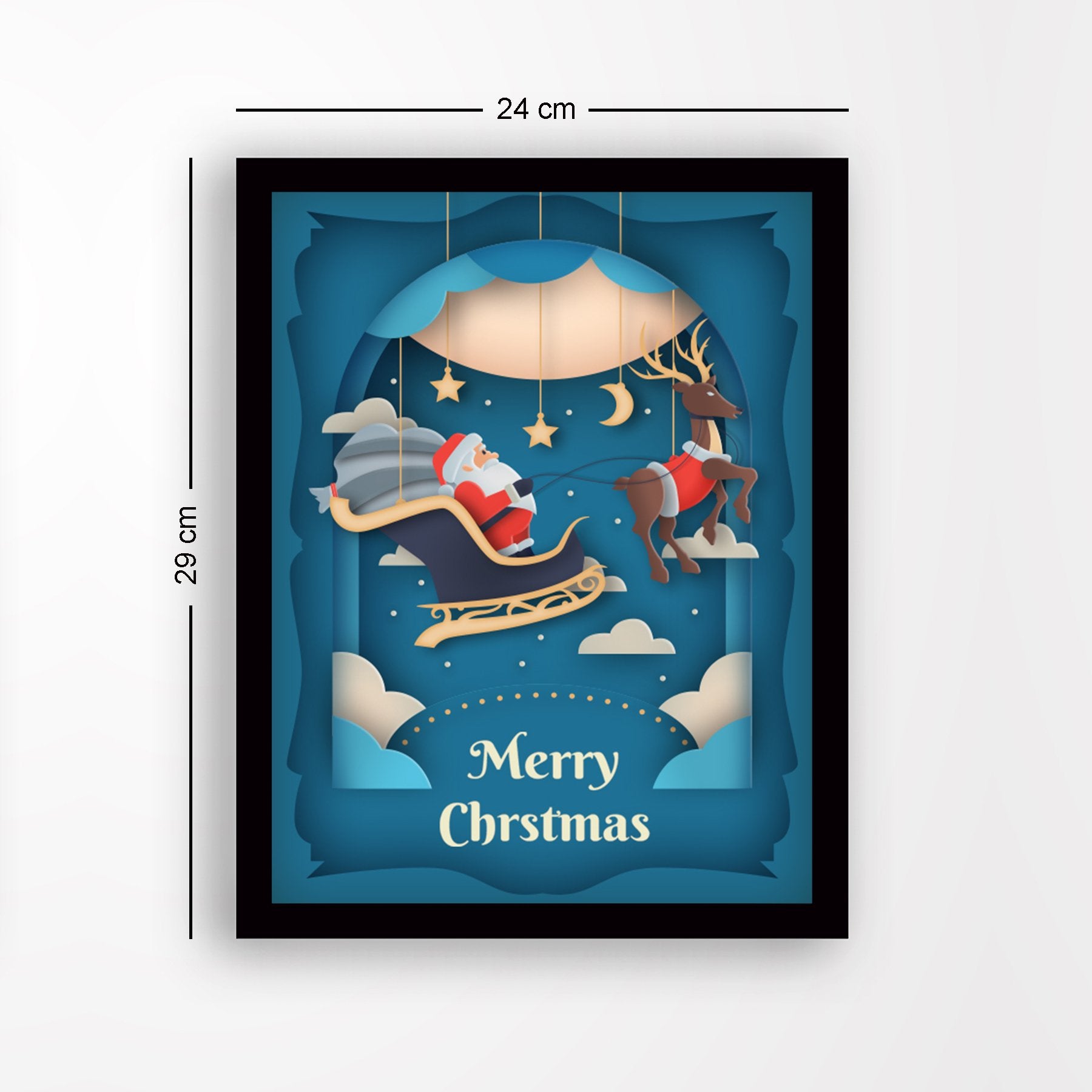 SC2731 Quadro Decorativo em MDF com Moldura Multicolor 24 x 29 cm Impressão UV Antibacteriano Pronto a Pendurar