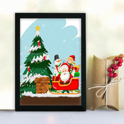 Quadro Decorativo em MDF Moldurado Multicolor 24x29 cm com Impressão UV, Antibacteriano, Pronto a Pendurar – SC40670