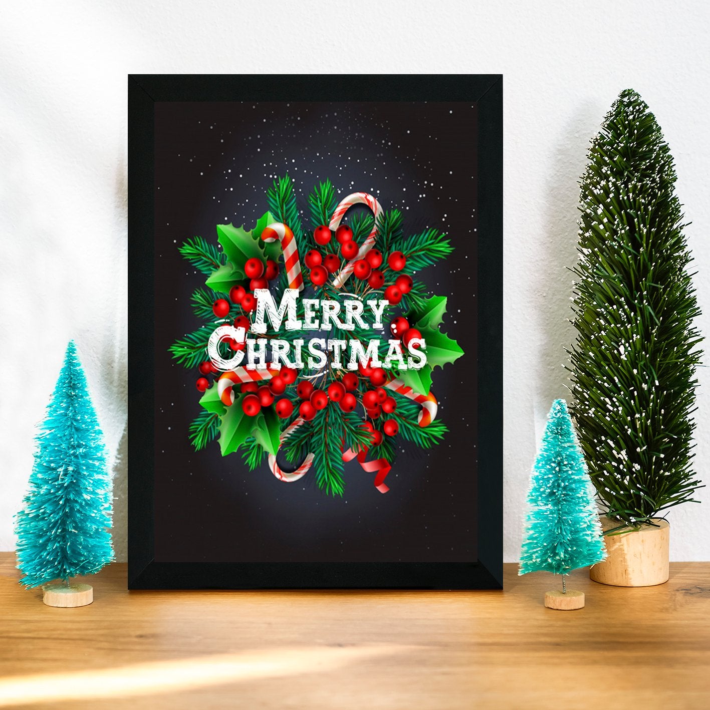 Quadro Decorativo em MDF com Moldura, Multicolor, 24 x 29 cm, Impressão UV, Antibacteriano (SC418624)