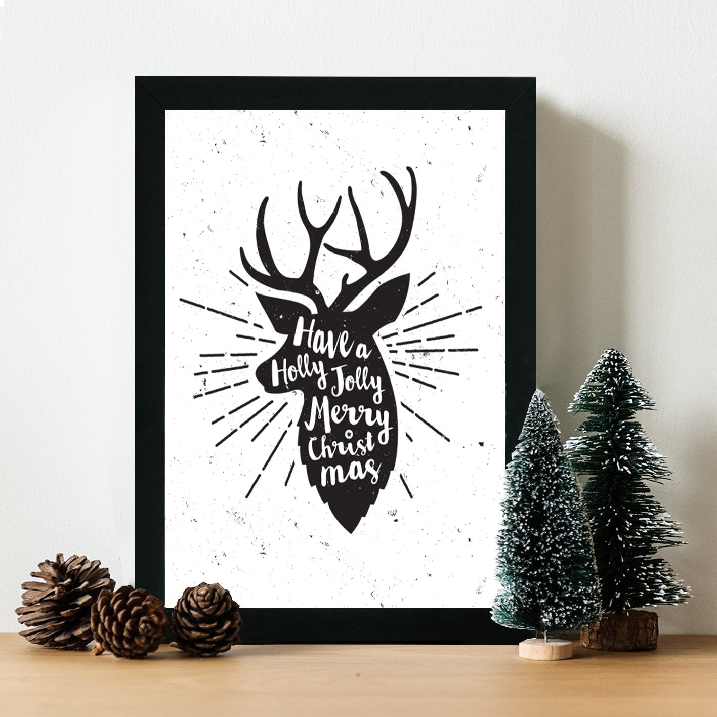 Quadro Decorativo em MDF com Moldura, Multicolor, 24x29 cm, Impressão UV, Antibacteriano – SC449