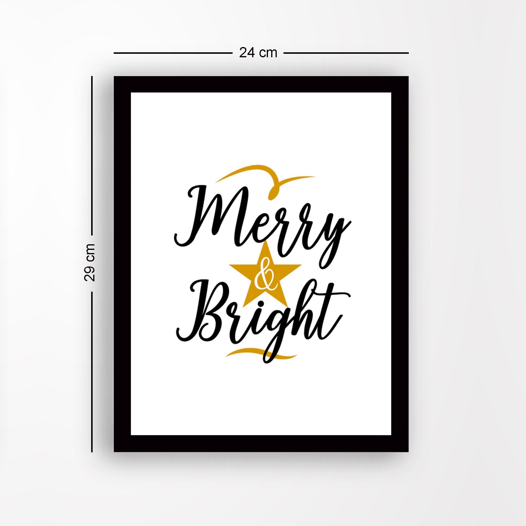 Quadro Decorativo Moldurado em MDF Multicolor 24x29 cm Impressão UV Antibacteriano Pronto a Pendurar SC481