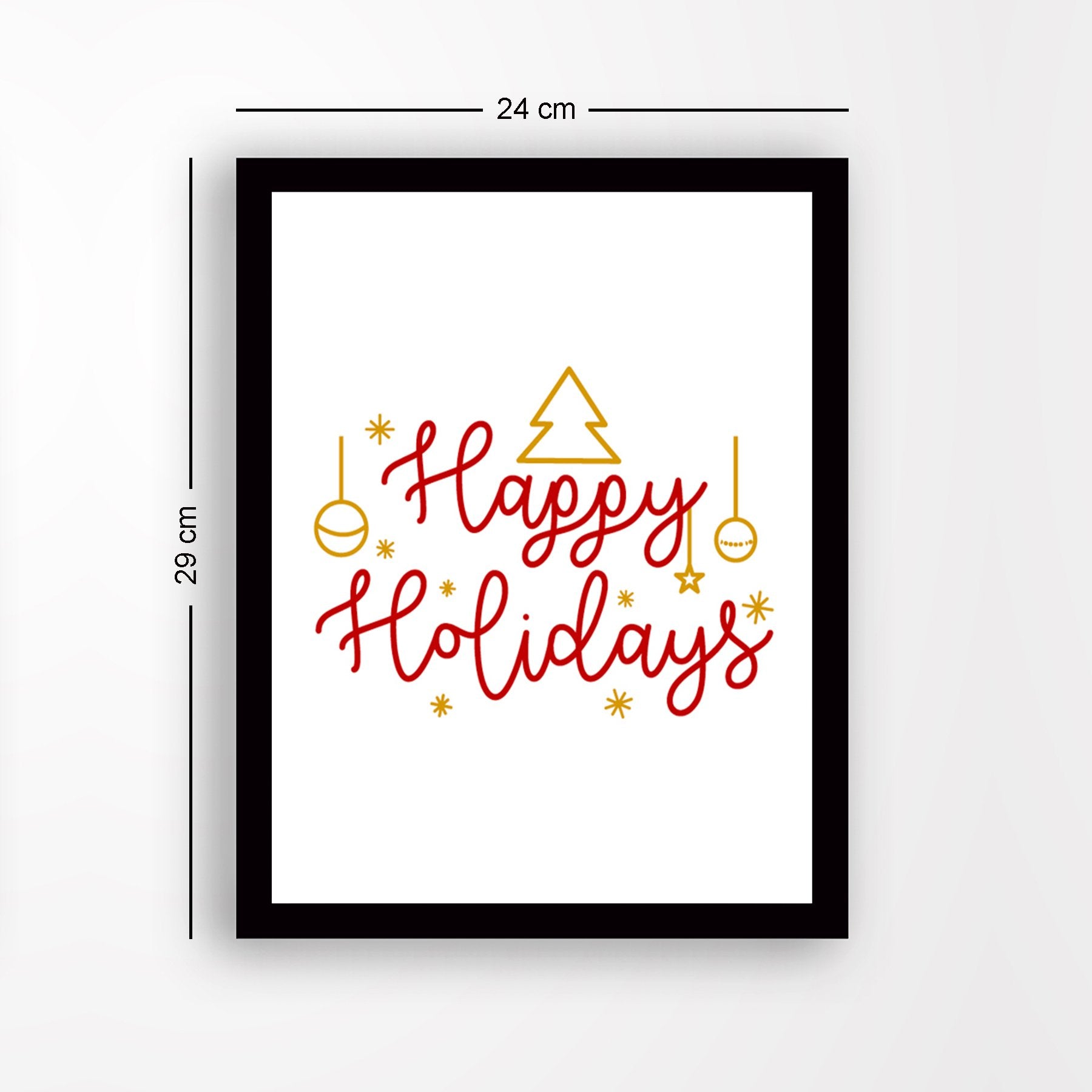 Quadro Decorativo SC483 com Moldura em MDF, Multicolor, 24 x 29 cm, Impressão UV, Antibacteriano