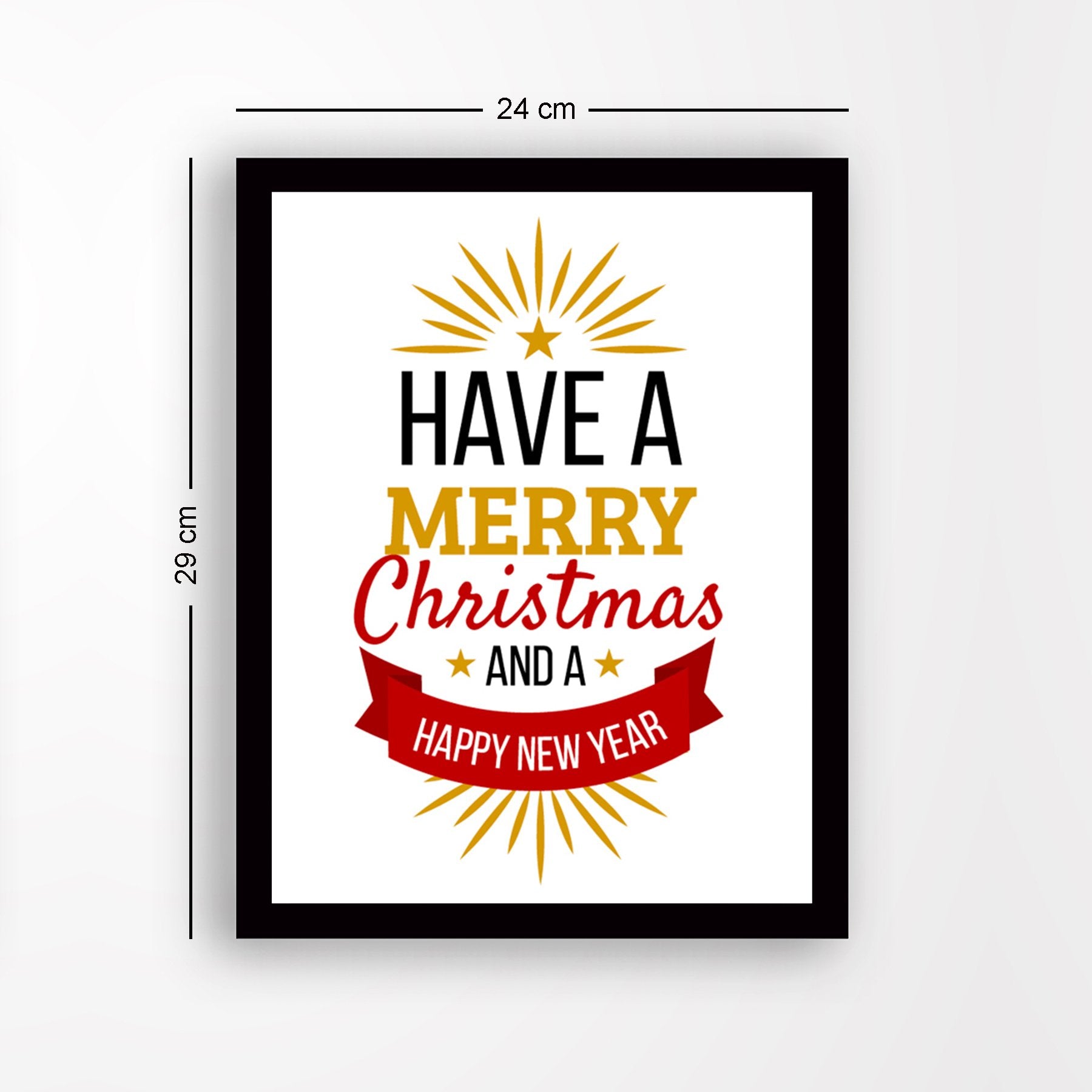 Quadro Decorativo em MDF com Moldura, Multicolor, 24 x 29 cm, Impressão UV, Antibacteriano