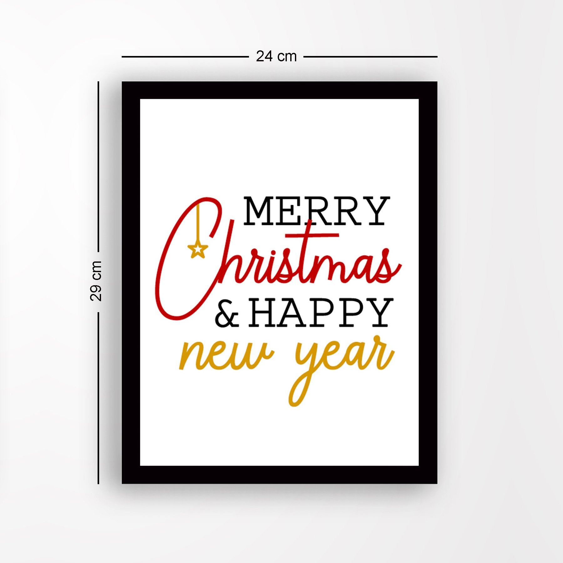 Quadro Decorativo com Moldura em MDF SC489, Multicolor, 24x29 cm, Impressão UV, Antibacteriano, Pronto a Pendurar