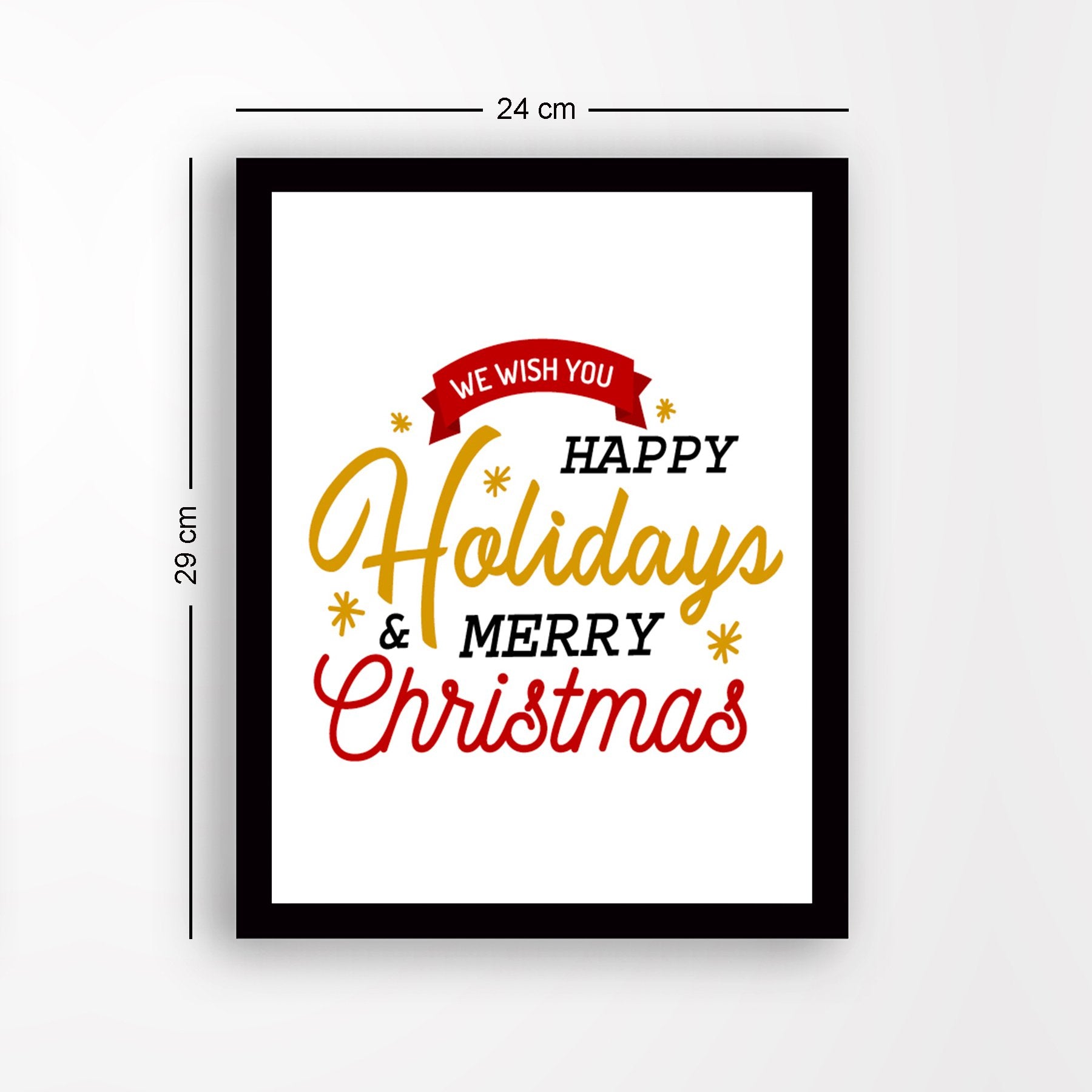 Quadro Decorativo com Moldura em MDF SC490, Multicolor, 24 x 29 cm, Impressão UV, Antibacteriano, Pronto a Pendurar