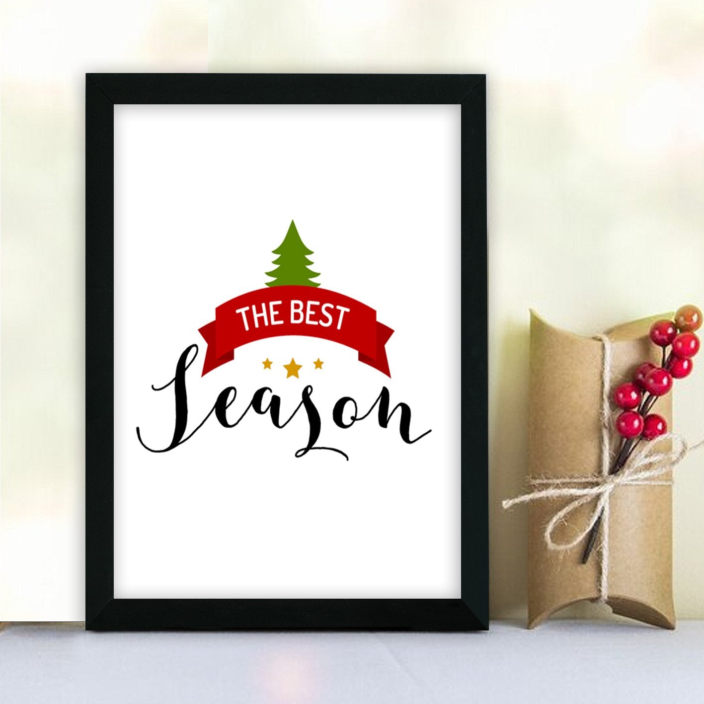 Quadro Decorativo Moldurado em MDF Multicolor 24x29 cm (2 cm) — Impressão UV, Antibacteriano, Pronto a Pendurar | SC492