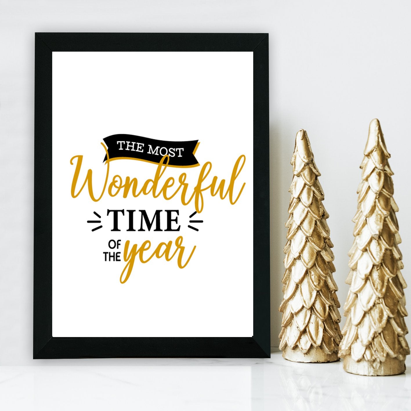 Quadro Decorativo em MDF com Moldura, Multicolor, 24x29 cm, Impressão UV, Antibacteriano, Pronto a Pendurar