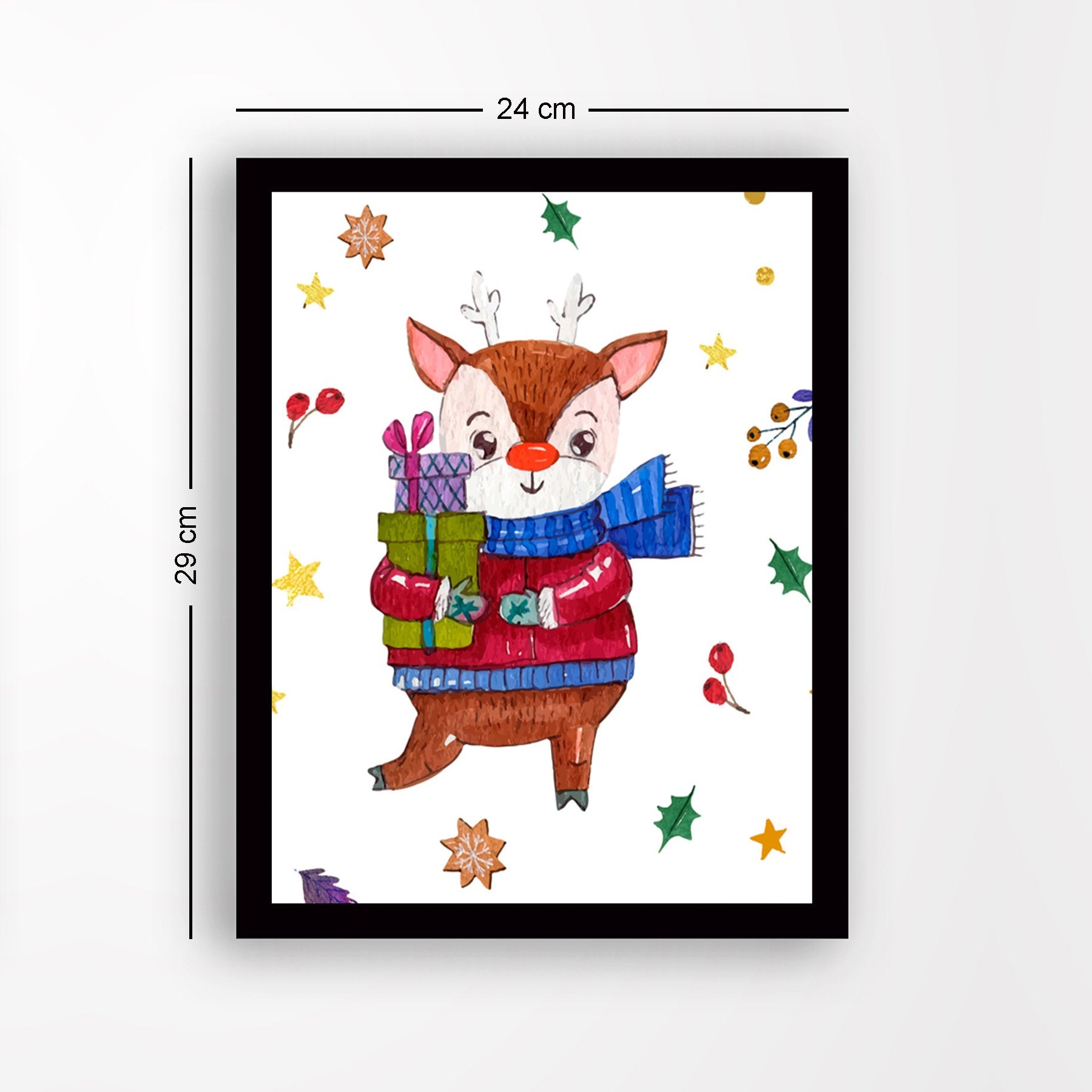 Quadro Decorativo em MDF com Moldura, Multicolor, 24x29 cm, Impressão UV, Antibacteriano – SC4947122