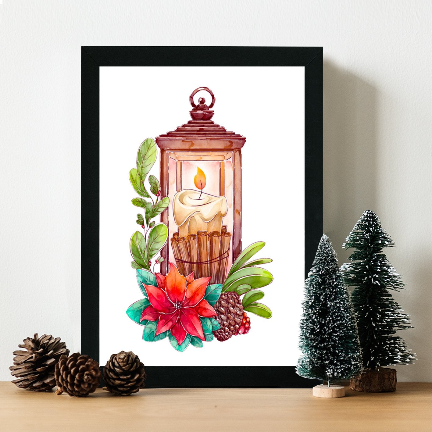 Quadro Decorativo em MDF com Moldura, Multicolor, 24 x 29 cm, Impressão UV, Antibacteriano – SC4963113