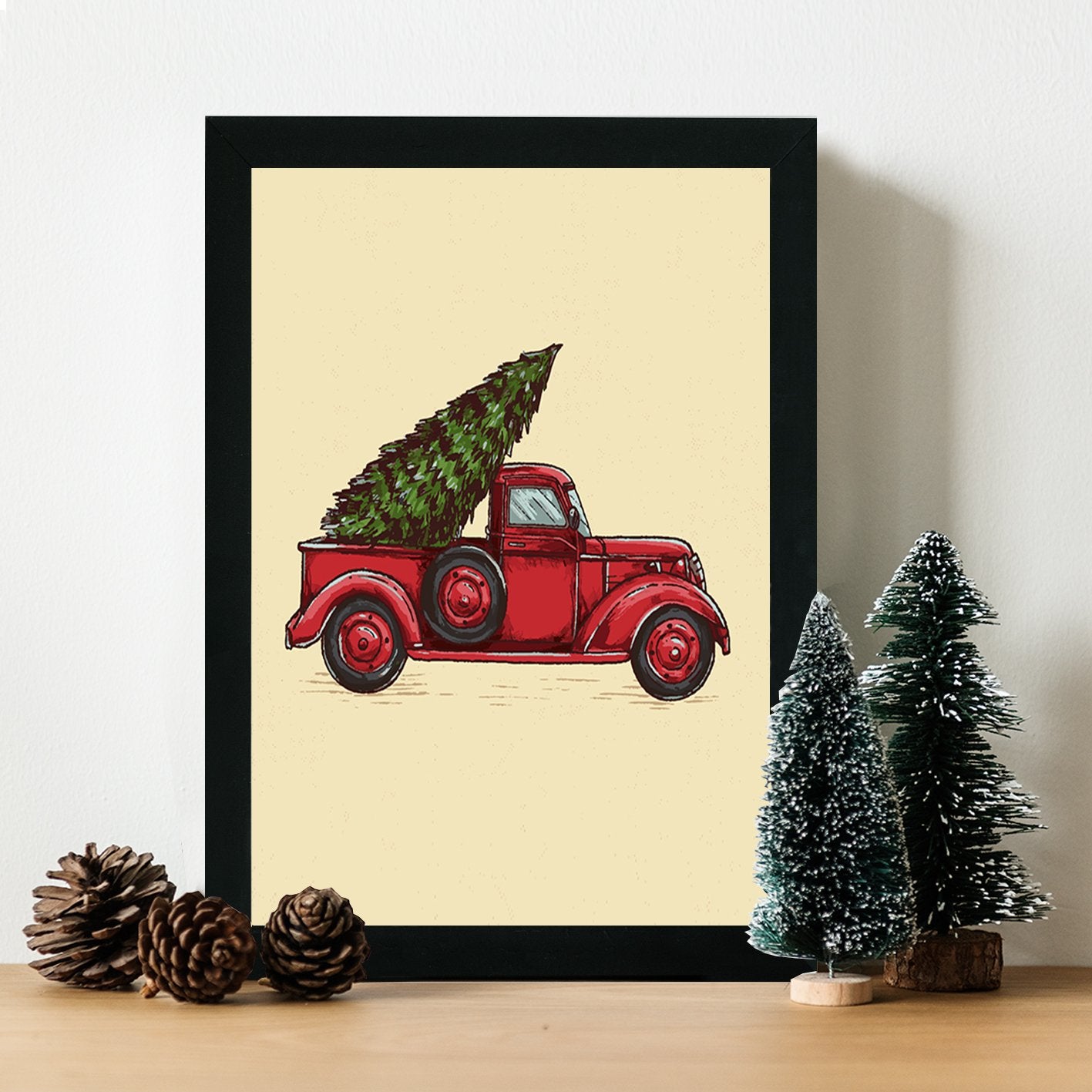 Quadro Decorativo com Moldura em MDF Multicolor 24x29 cm | Impressão UV, Antibacteriano – SC525398