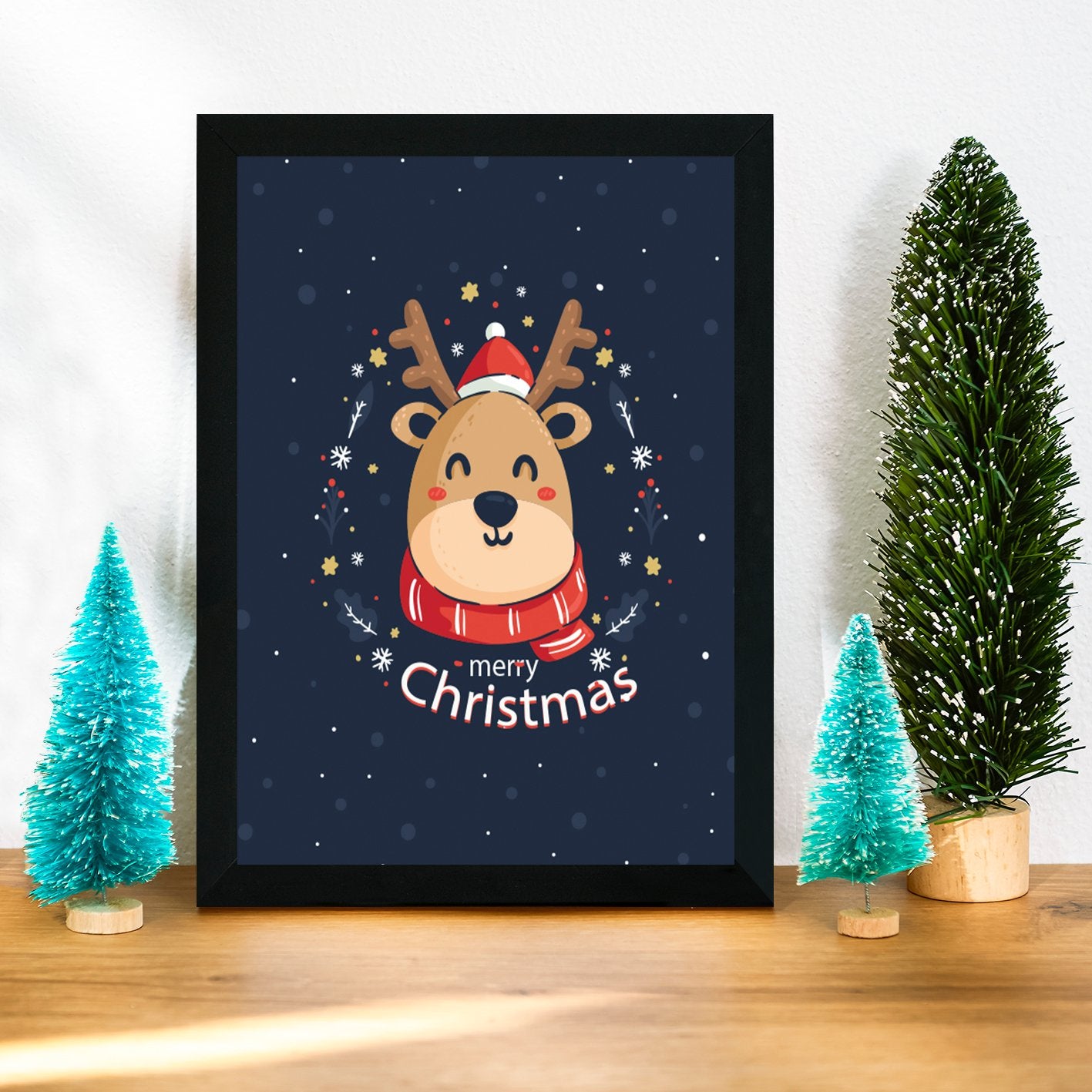 Quadro Decorativo em MDF com Moldura, Multicor, 24 x 29 cm, Impressão UV, Antibacteriano – SC527425