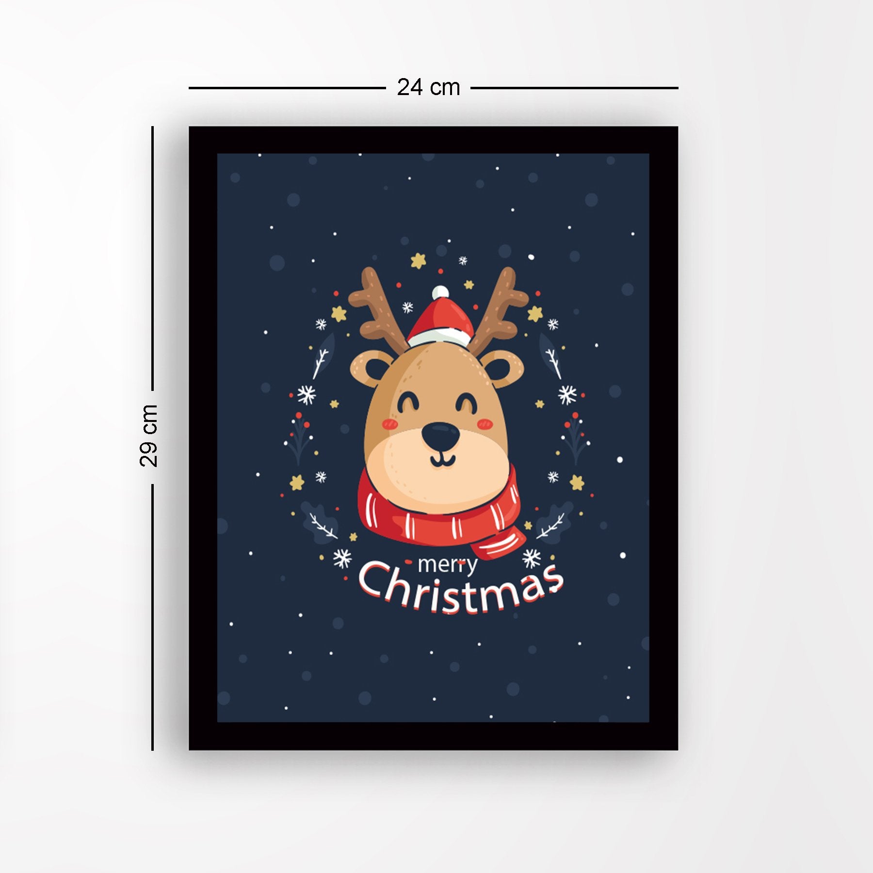 Quadro Decorativo em MDF com Moldura, Multicor, 24 x 29 cm, Impressão UV, Antibacteriano – SC527425