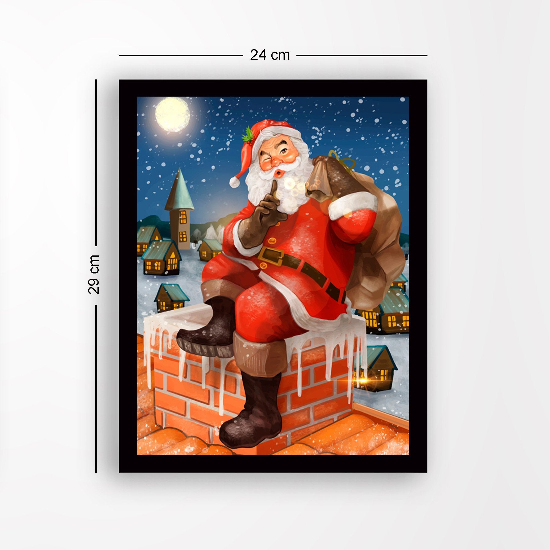 Quadro Decorativo em MDF com Moldura, Multicolor, 24x29 cm, Impressão UV, Antibacteriano