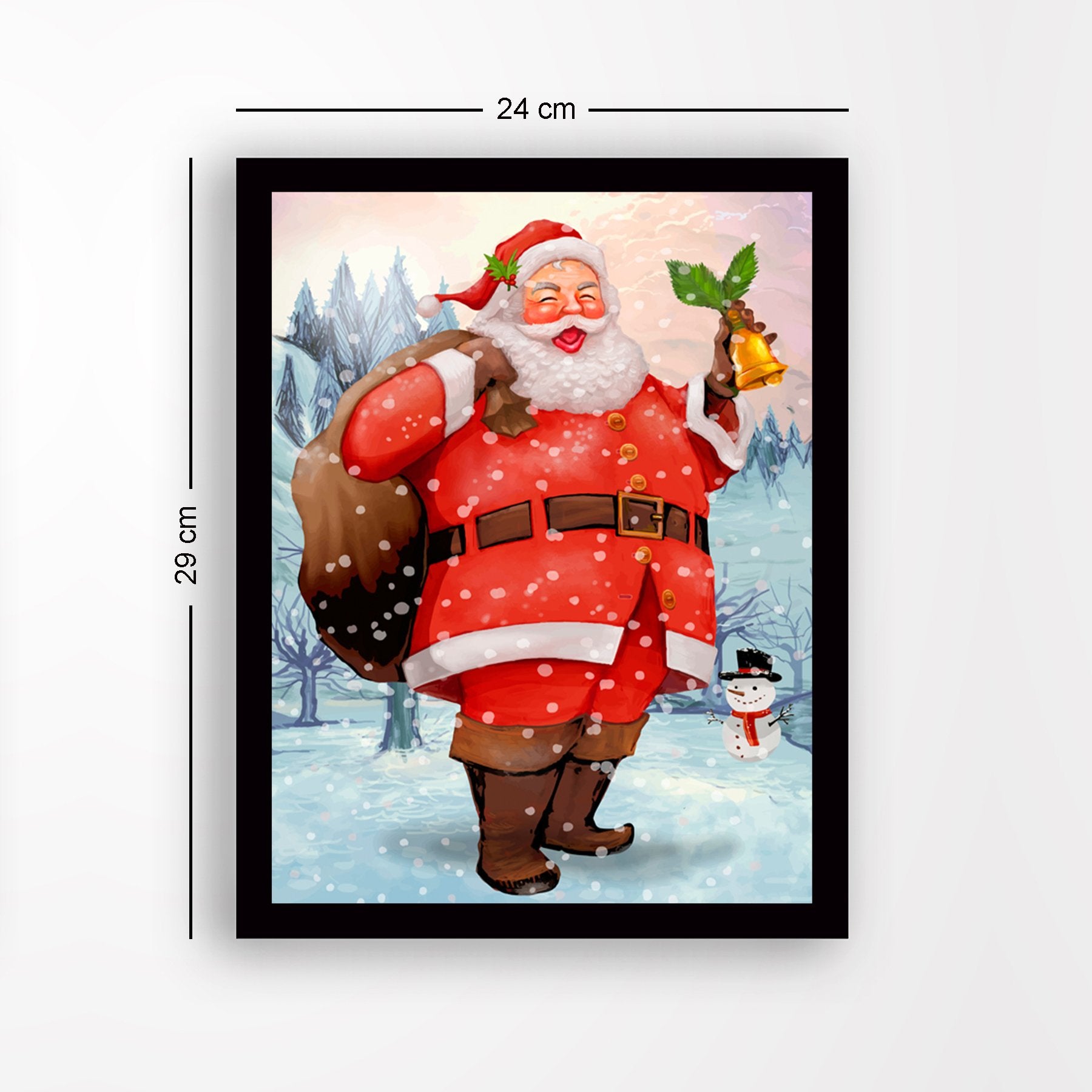 Quadro Decorativo em MDF com Moldura – Multicor, 24x29 cm, Impressão UV, Antibacteriano, Pronto a Pendurar