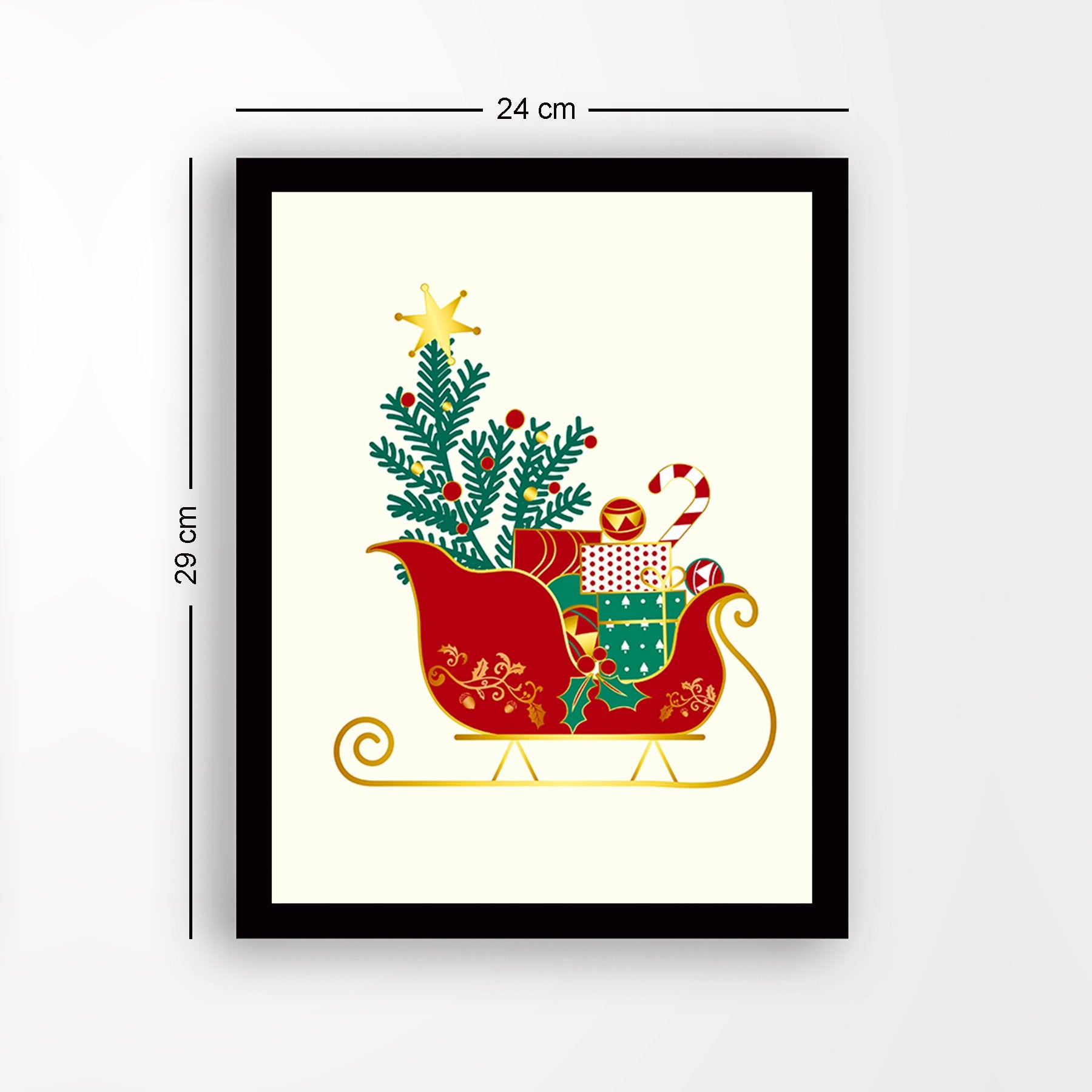 Quadro Decorativo em MDF com Moldura, Multicolor, 24x29 cm, Impressão UV, Antibacteriano (SC57683)