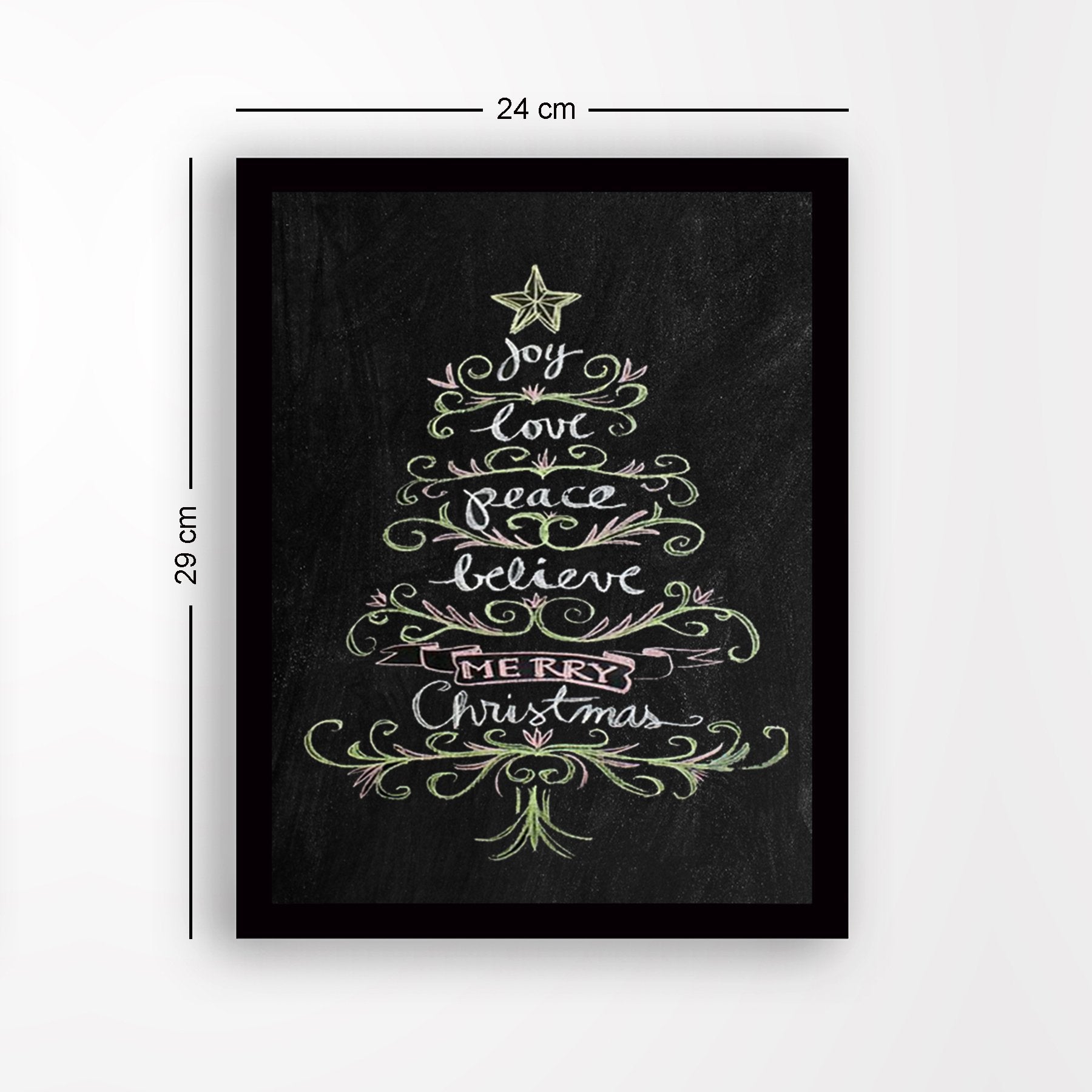 Quadro Decorativo em MDF com Moldura, Multicolor, 24x29 cm, Impressão UV, Antibacteriano