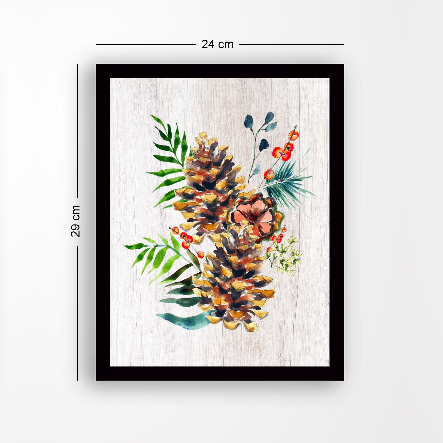 Quadro Decorativo em MDF com Moldura, Multicolor, 24x29 cm, Impressão UV, Antibacteriano