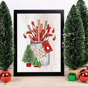 Quadro Decorativo em MDF com Moldura, Multicolor, 24 x 29 cm, Impressão UV, Antibacteriano, Pronto a Pendurar