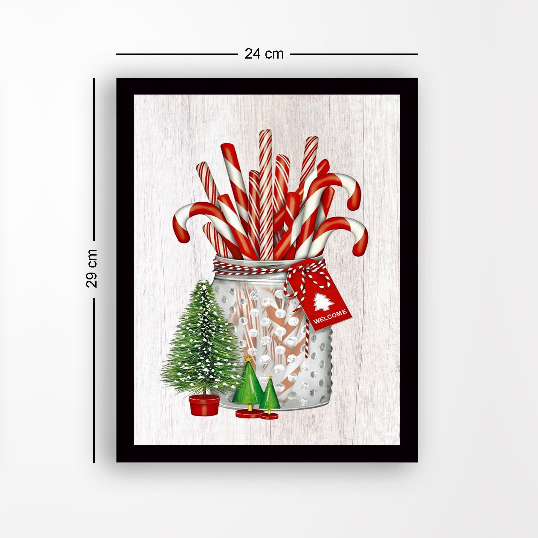 Quadro Decorativo em MDF com Moldura, Multicolor, 24 x 29 cm, Impressão UV, Antibacteriano, Pronto a Pendurar