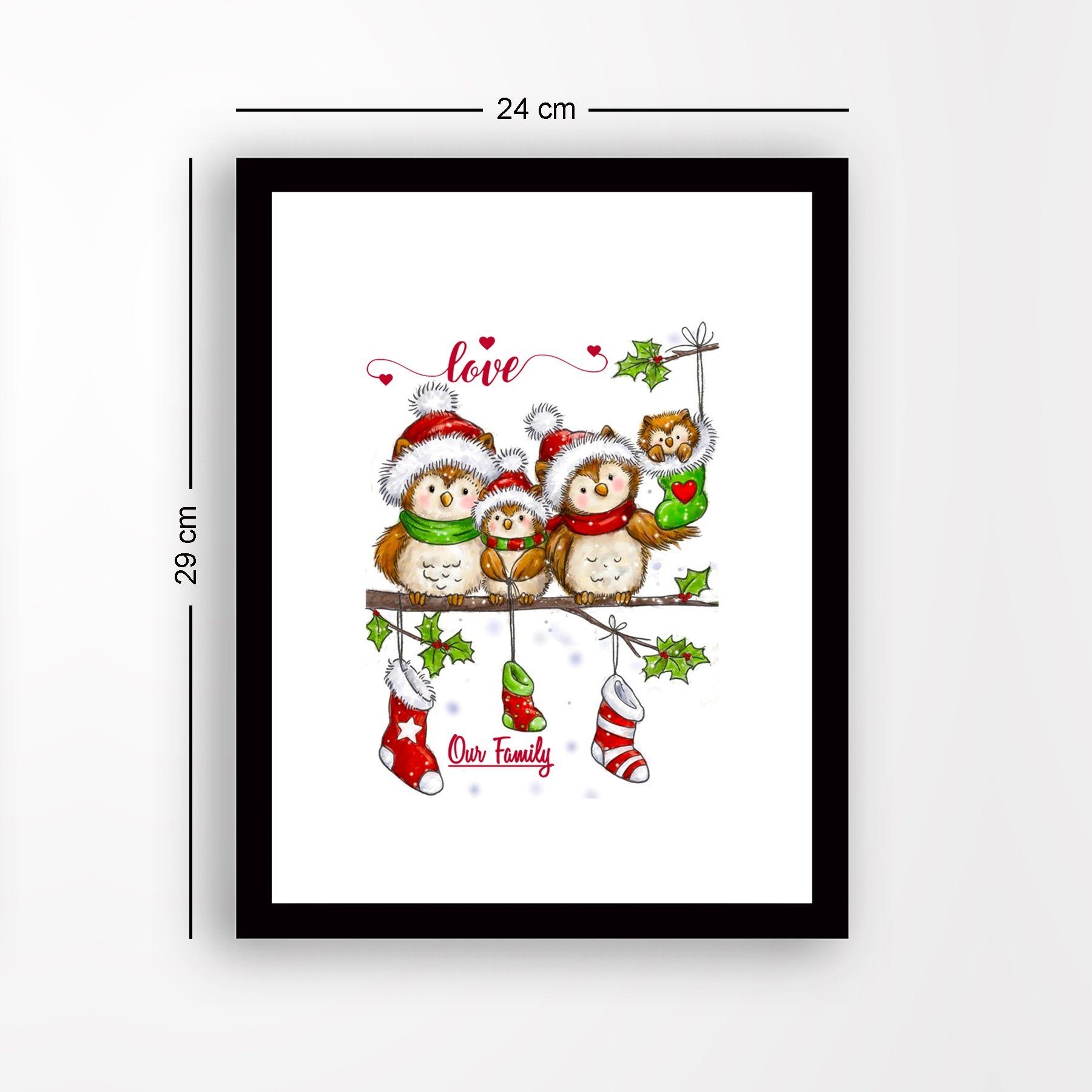 Quadro Decorativo em MDF com Moldura, Multicolor, 24 x 29 cm — Impressão UV, Antibacteriano