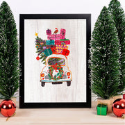 Quadro Decorativo Moldurado em MDF Multicolorido 24x29 cm – Impressão UV, Antibacteriano, Pronto a Pendurar