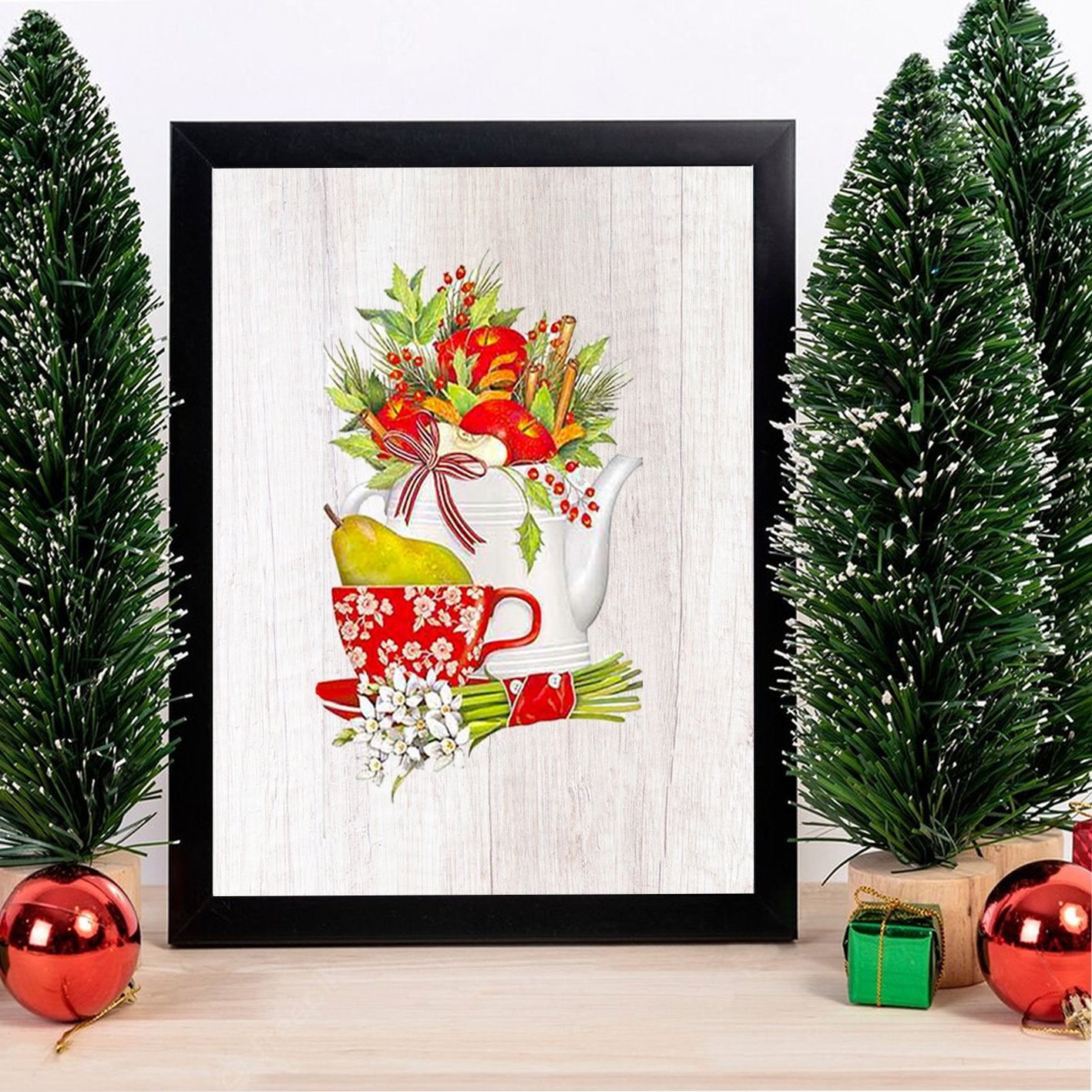 Quadro Decorativo em MDF com Moldura, Multicolor, 24 x 29 cm, 2 cm esp., Impressão UV, Antibacteriano, Suporte de Parede — SC7436501293222