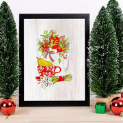 Quadro Decorativo em MDF com Moldura, Multicolor, 24 x 29 cm, 2 cm esp., Impressão UV, Antibacteriano, Suporte de Parede — SC7436501293222