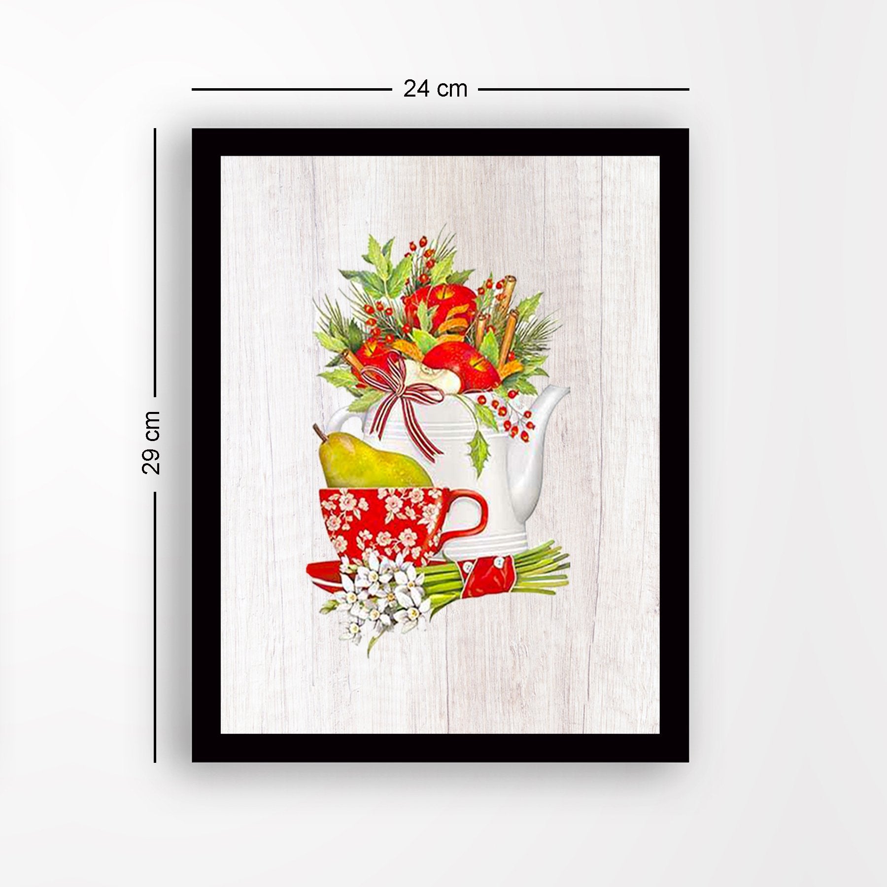 Quadro Decorativo em MDF com Moldura, Multicolor, 24 x 29 cm, 2 cm esp., Impressão UV, Antibacteriano, Suporte de Parede — SC7436501293222