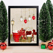 Quadro Decorativo em MDF com Moldura, Multicor, 24 x 29 cm, Impressão UV, Antibacteriano, pronto a pendurar