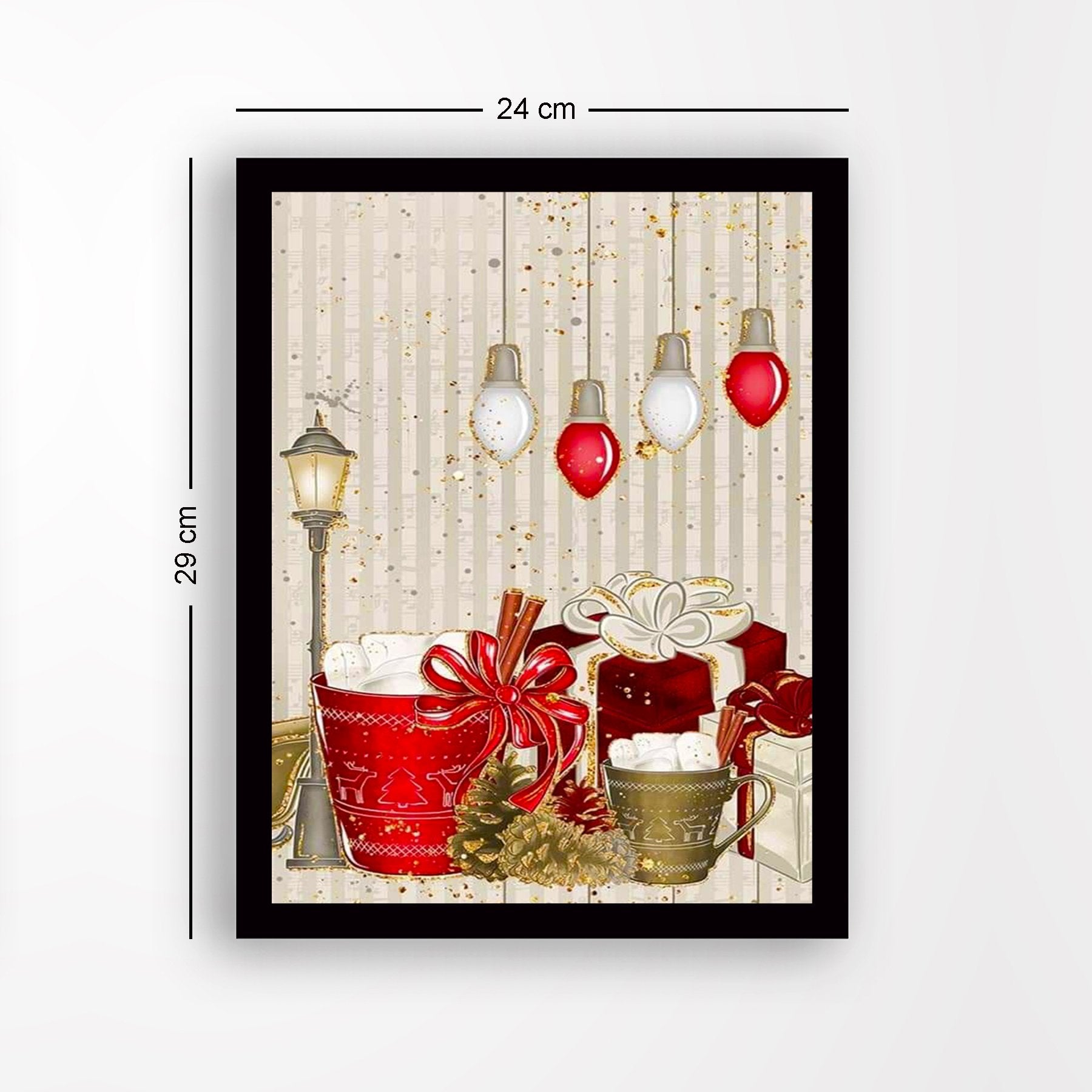 Quadro Decorativo em MDF com Moldura, Multicor, 24 x 29 cm, Impressão UV, Antibacteriano, pronto a pendurar