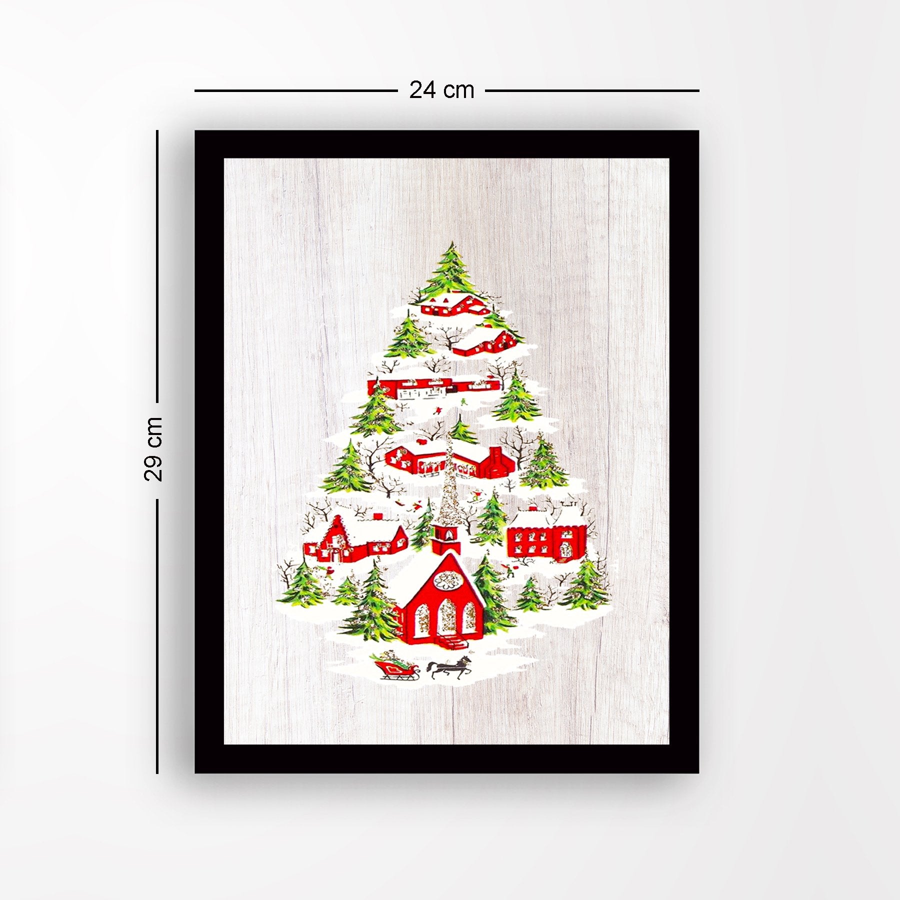 Quadro Decorativo em MDF com Moldura (24x29 cm), Multicolor – Impressão UV, Antibacteriano