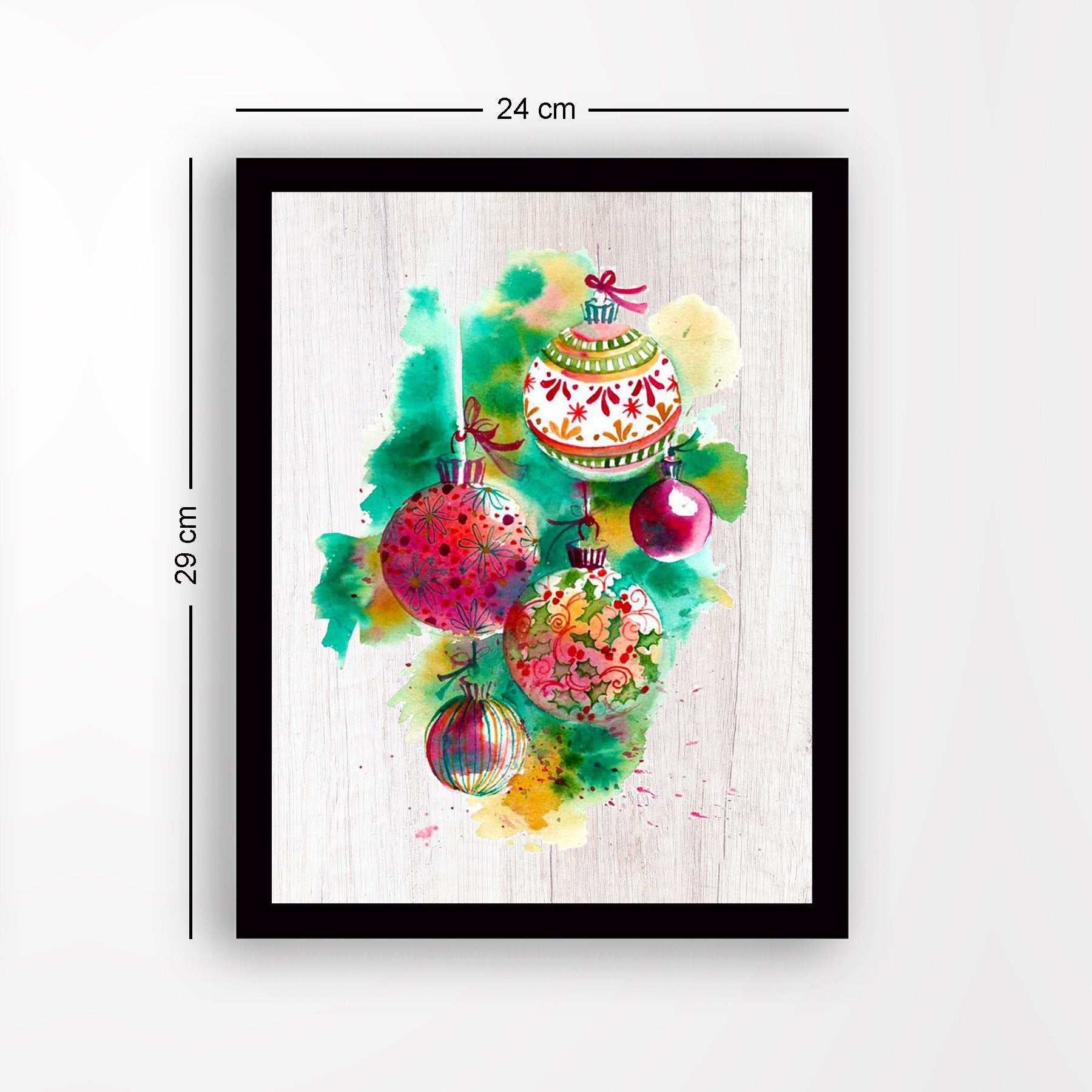 Quadro Decorativo com Moldura em MDF, Multicolor, 24 x 29 cm, Impressão UV, Antibacteriano, Pronto a Pendurar