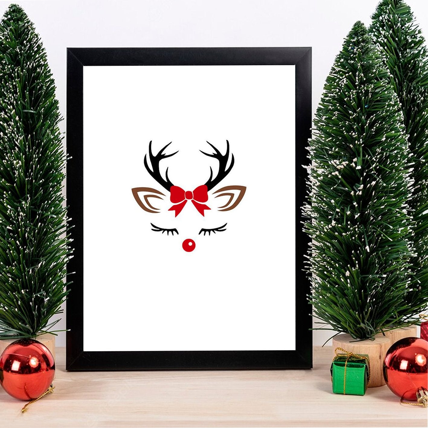 Quadro Decorativo em MDF 2 cm com Moldura, Multicolor, 24 x 29 cm, Impressão UV, Antibacteriano, Pronto a Pendurar