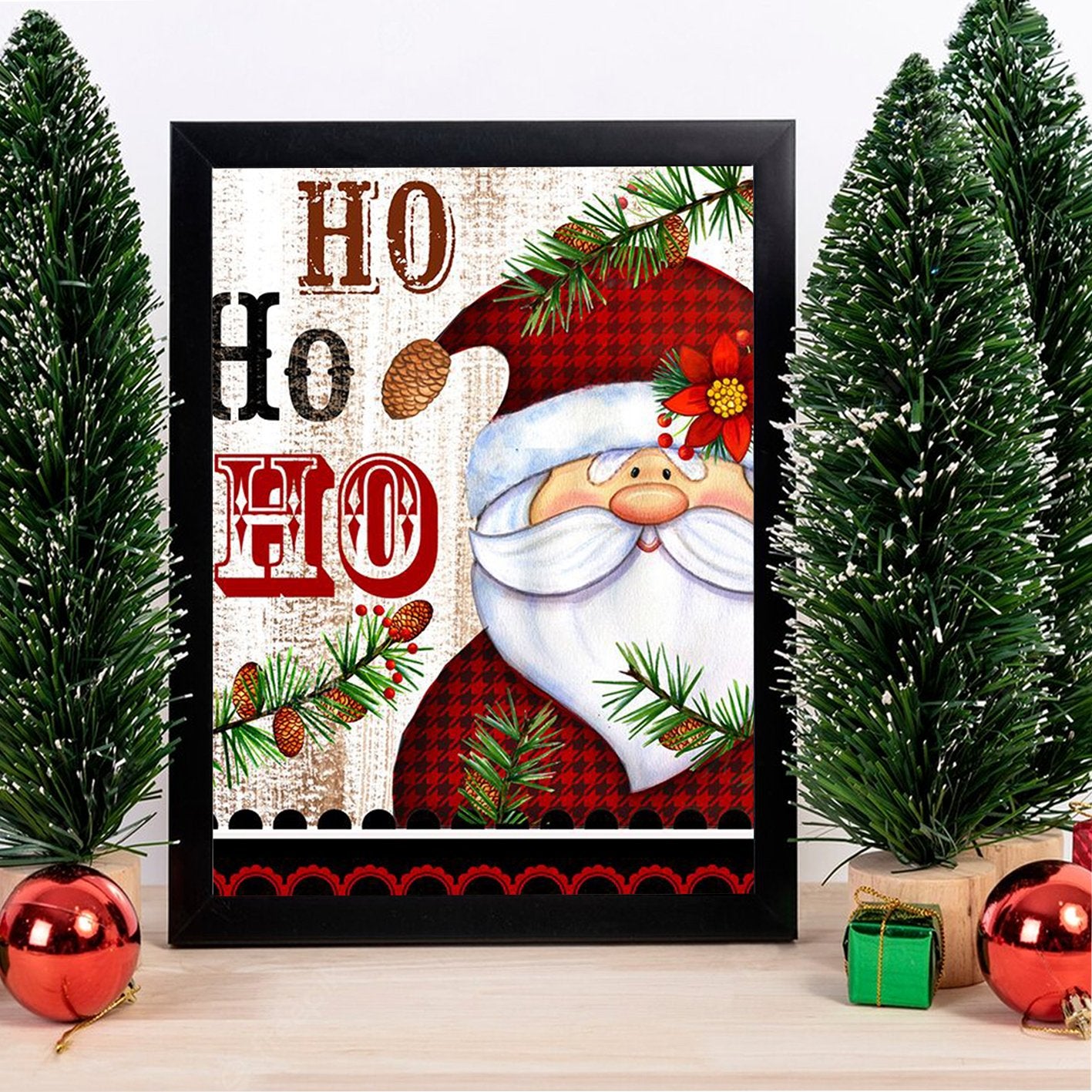 Quadro Decorativo em MDF com Moldura, Multicolor, 24x29 cm – Impressão UV, Antibacteriano, Pronto a Pendurar