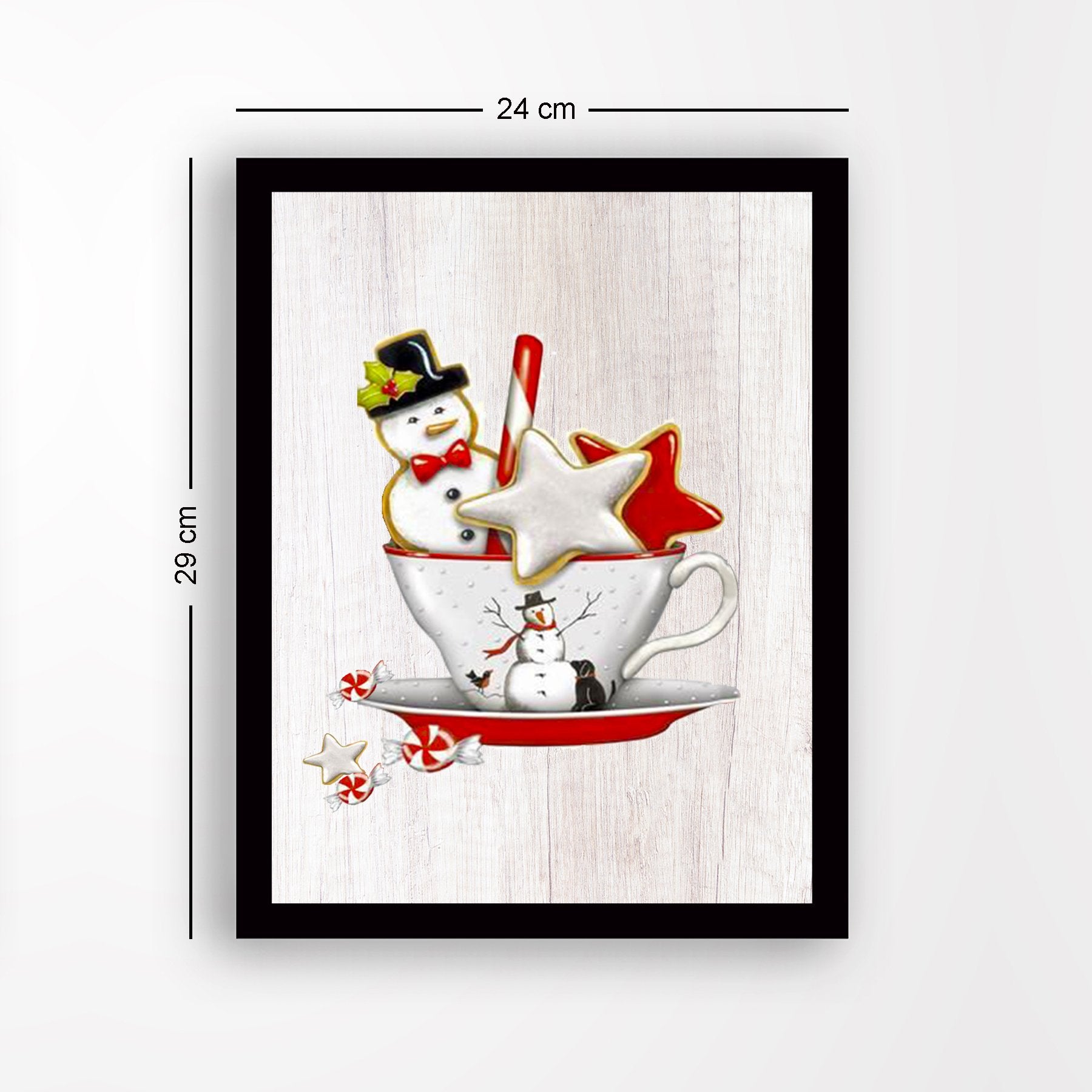 Quadro Decorativo Moldura MDF 24x29 cm Multicolor com Impressão UV Antibacteriano