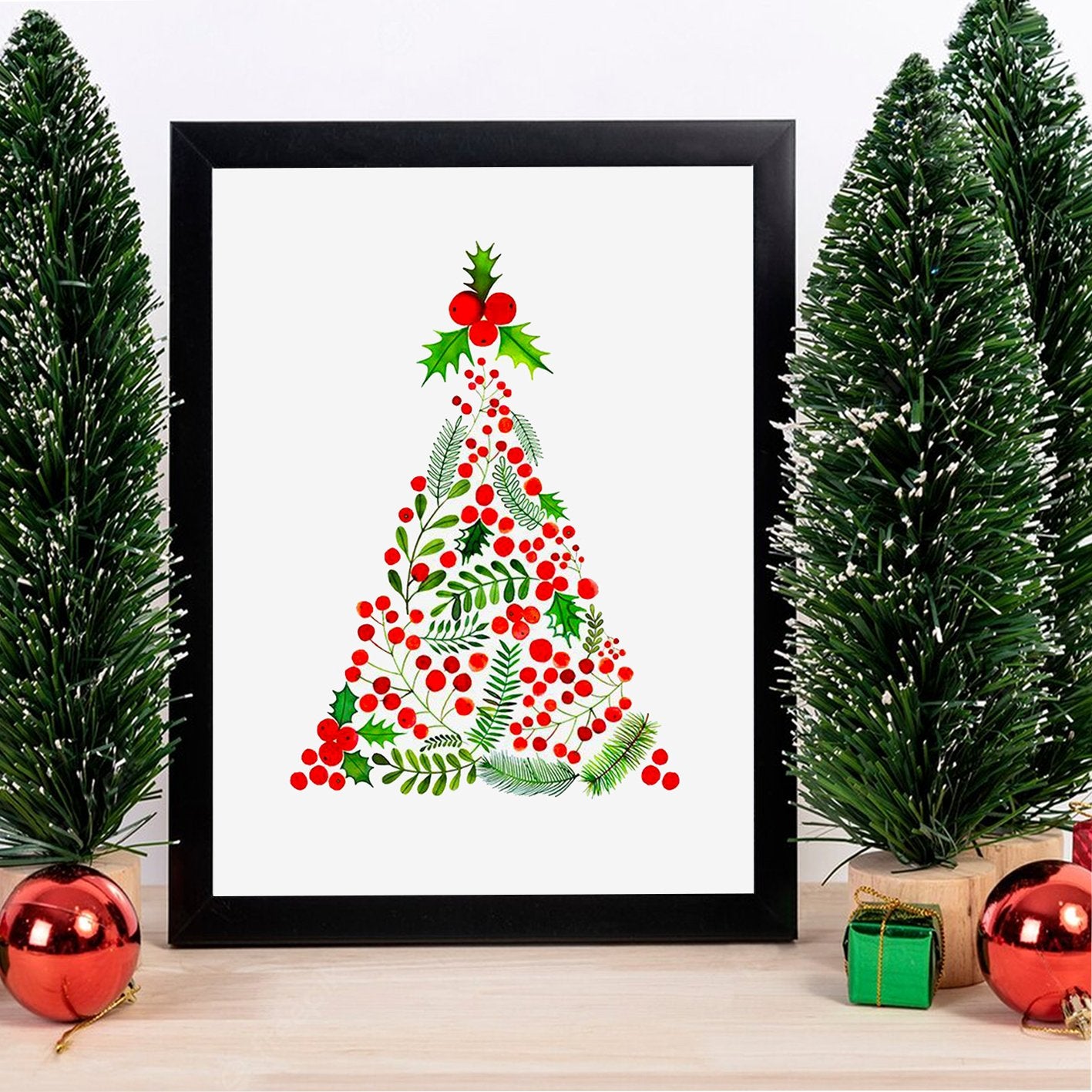 Quadro Decorativo em MDF com Moldura, Multicolor, 24x29 cm, Impressão UV, Antibacteriano, Pronto a Pendurar